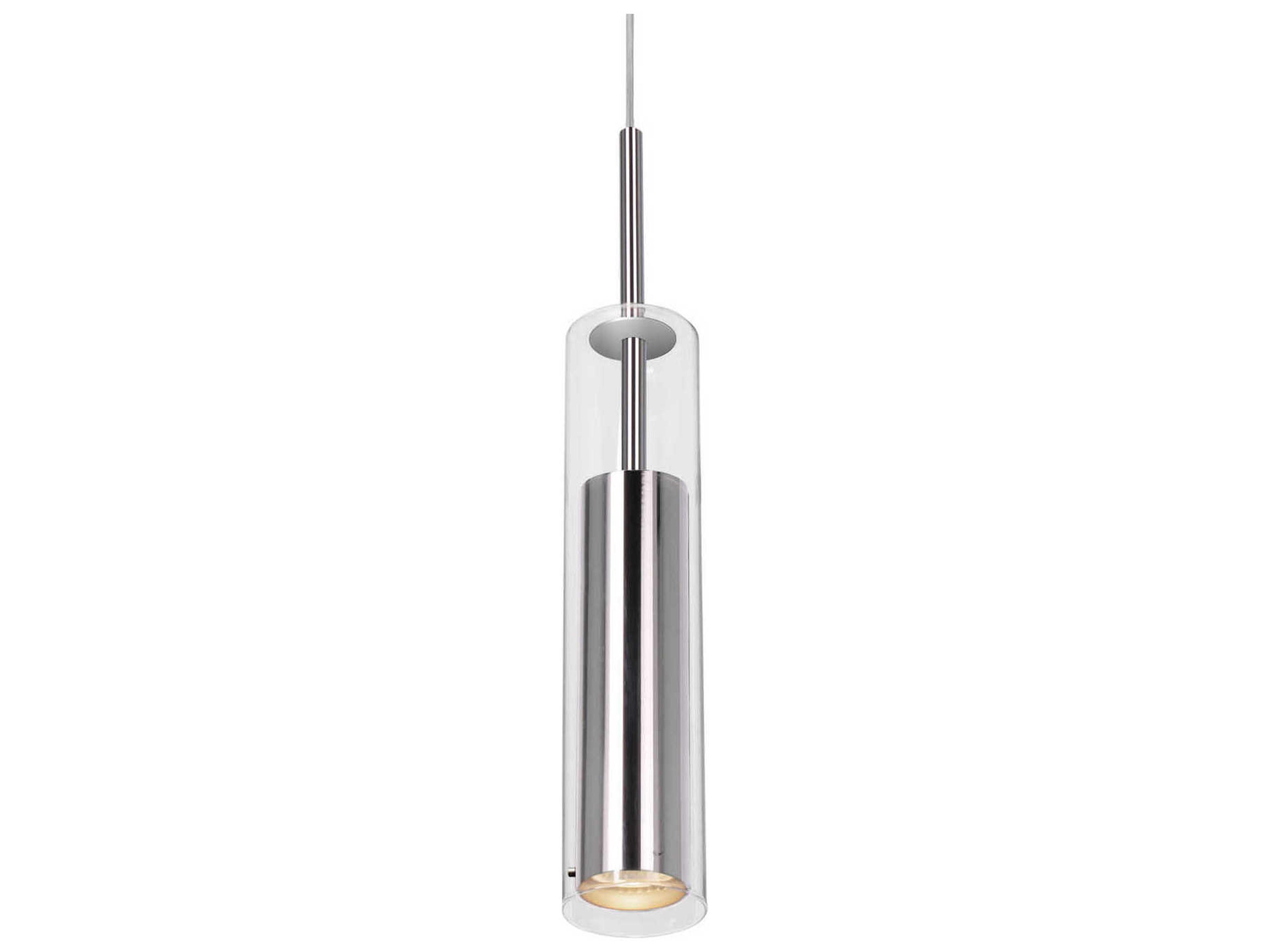 Kuzco Lighting Jarvis 1-Light Chrome Cylinder Mini Pendant