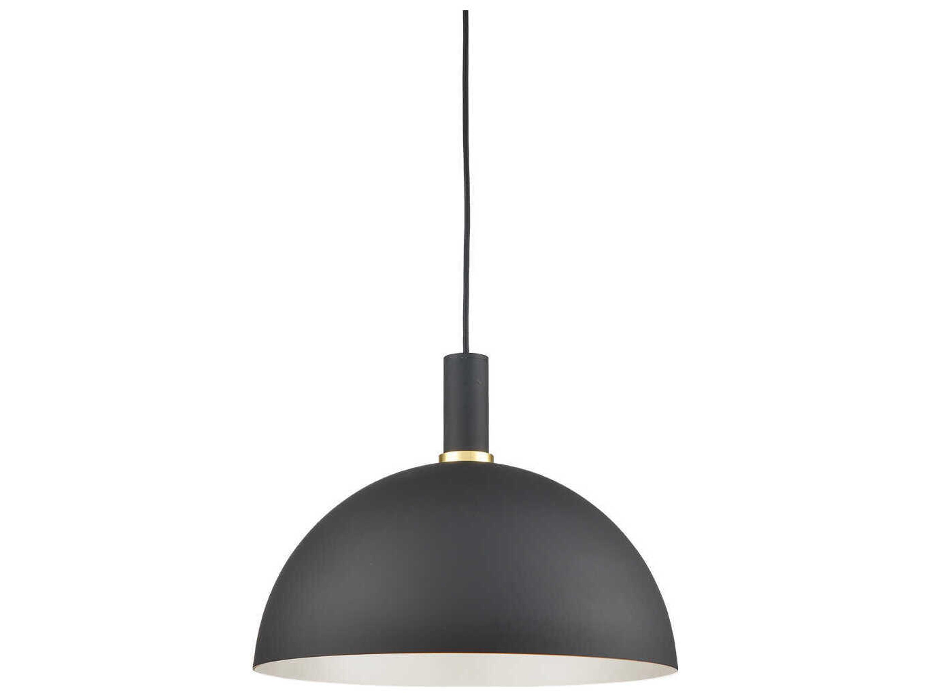 Kuzco Lighting Archibald 1-Light Black Gold Dome Pendant