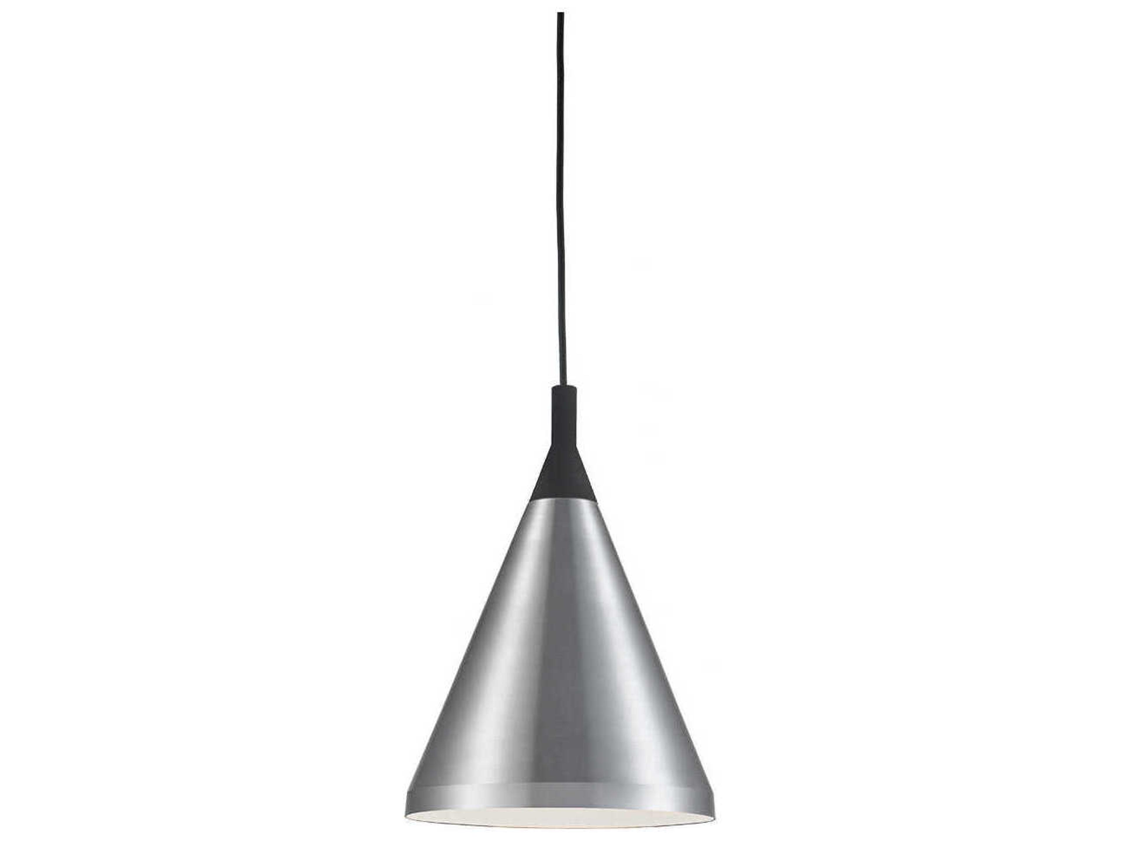 Kuzco Lighting Dorothy 1-Light Brushed Nickel Black Mini Pendant