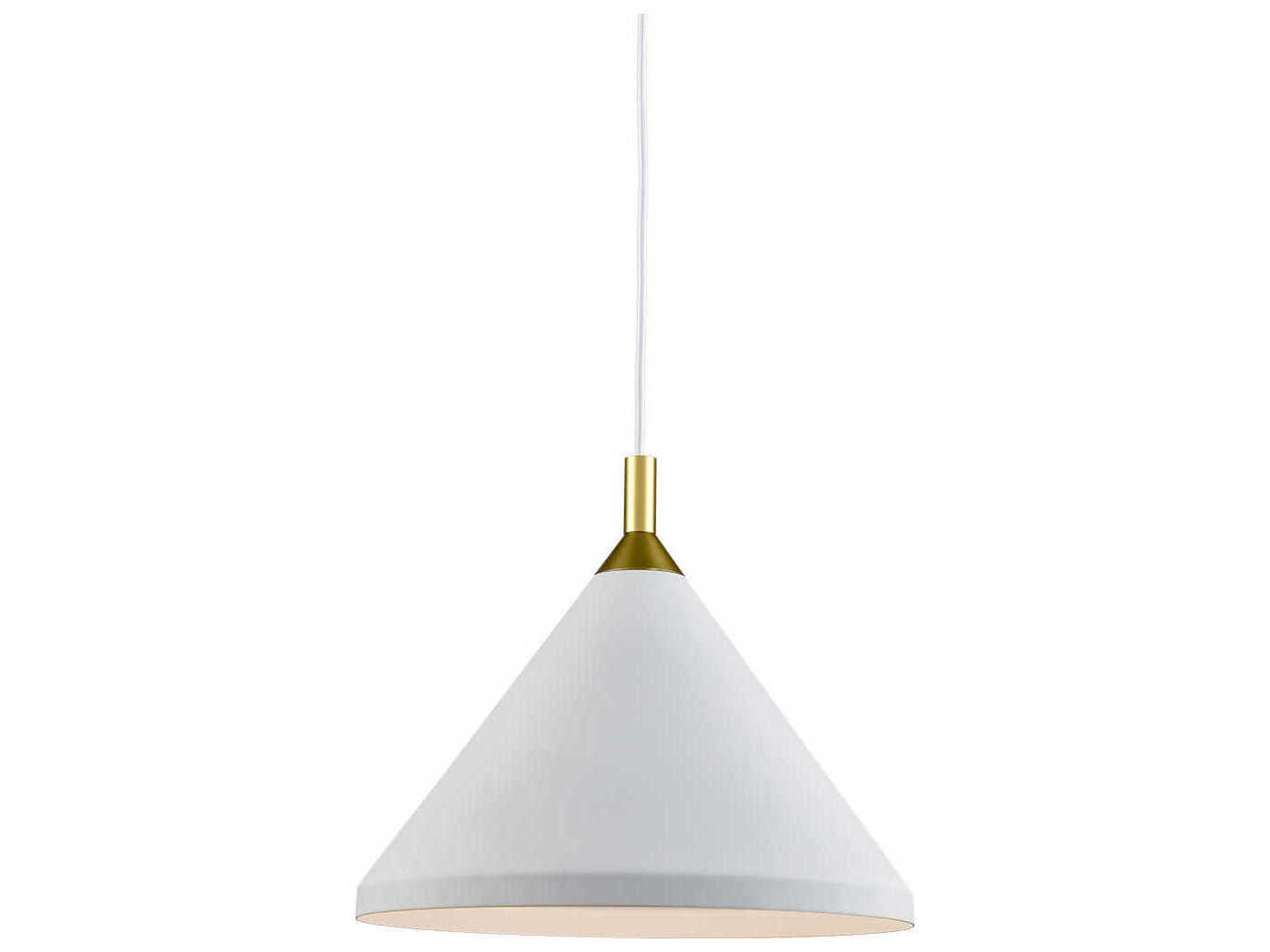 Kuzco Lighting Dorothy 1-Light White Gold Pendant