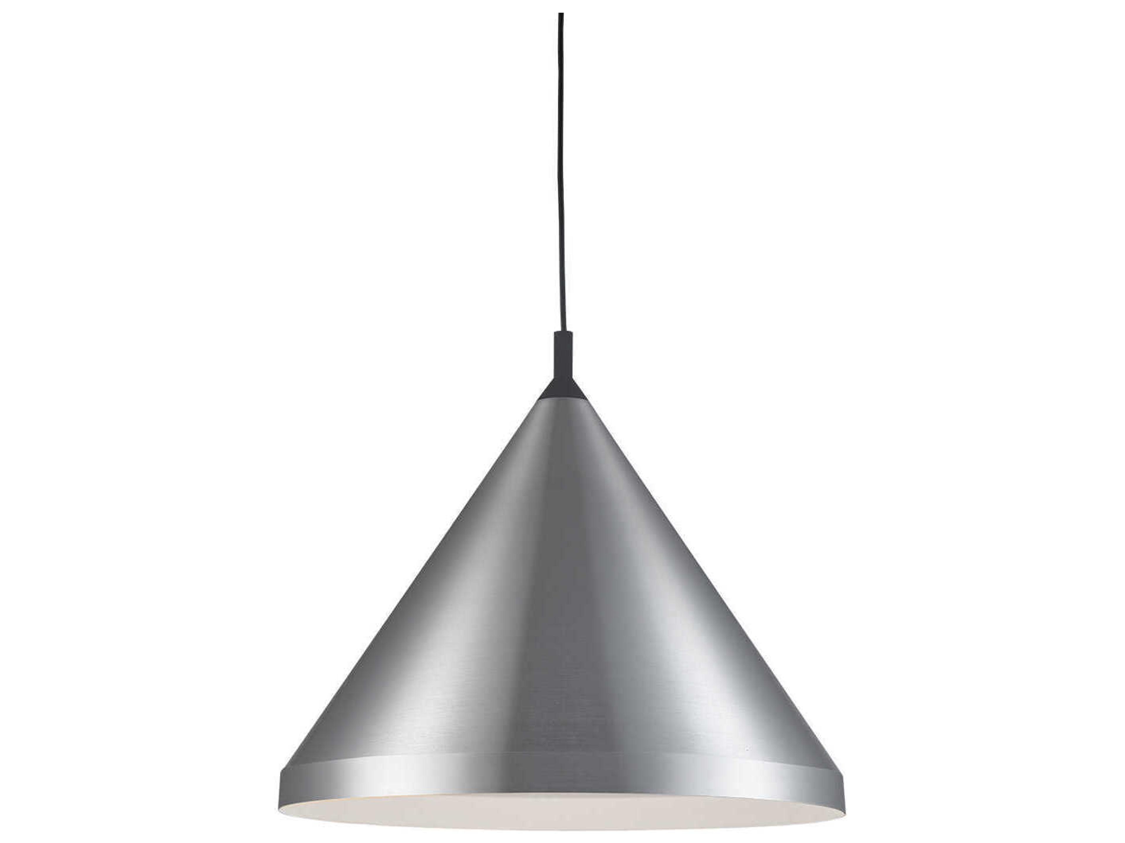 Kuzco Lighting Dorothy 1-Light Brushed Nickel Black Pendant