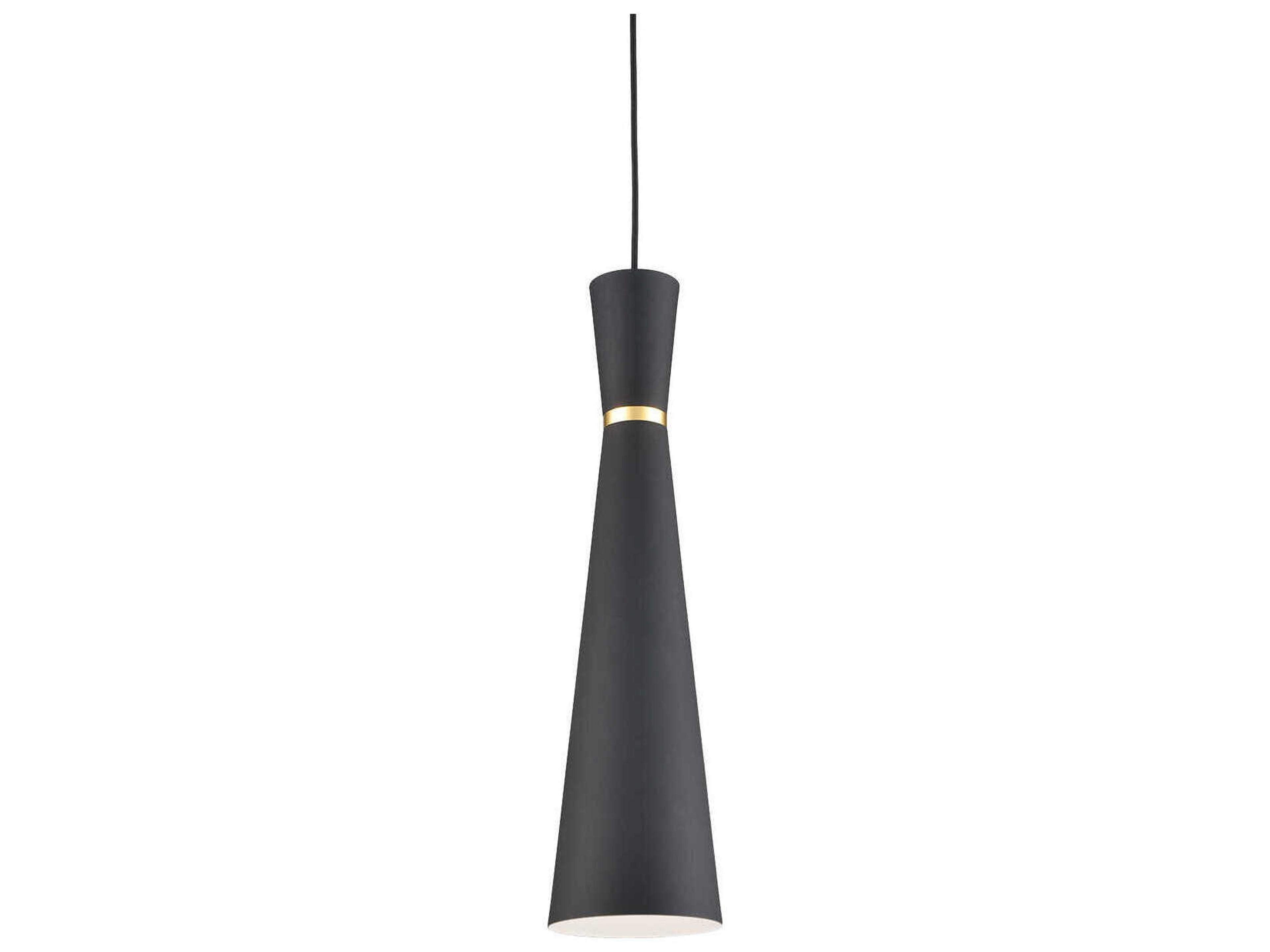 Kuzco Lighting Vanderbilt 1-Light Black Gold Mini Pendant