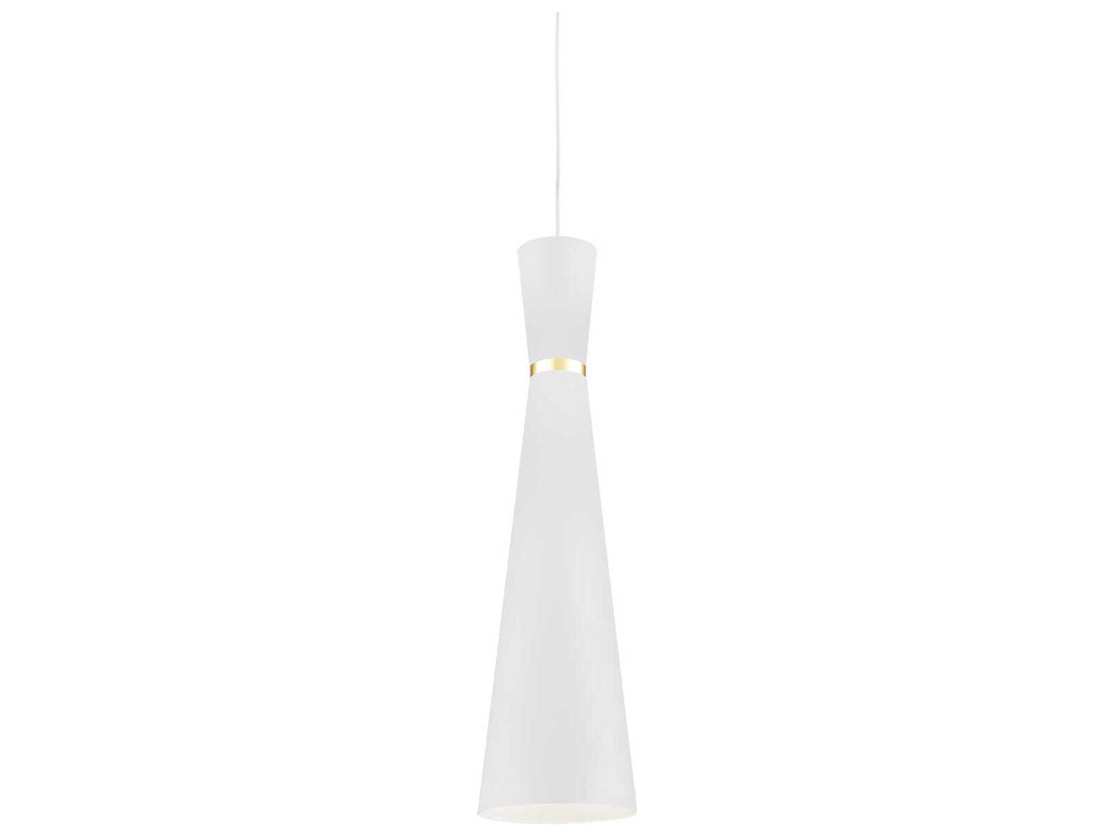 Kuzco Lighting Vanderbilt 1-Light White Gold Mini Pendant