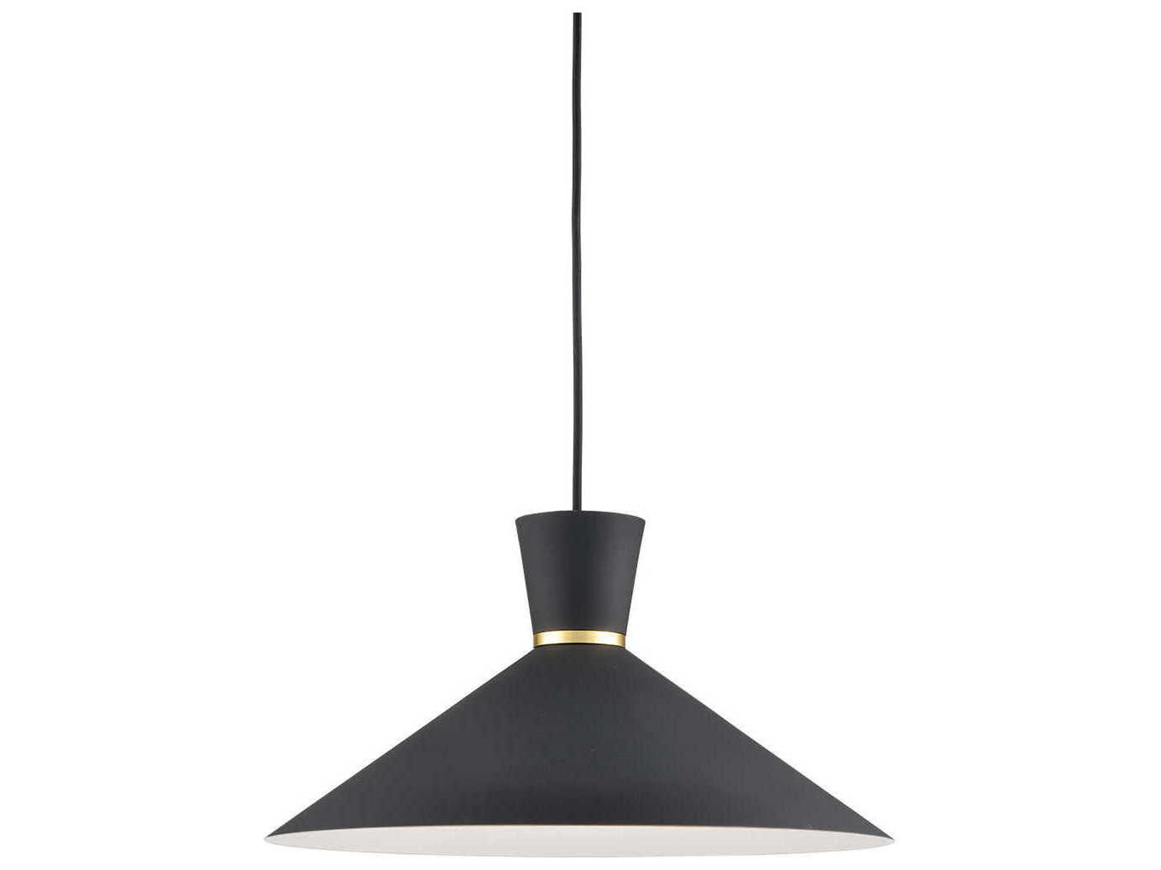 Kuzco Lighting Vanderbilt 1-Light Black Gold Pendant
