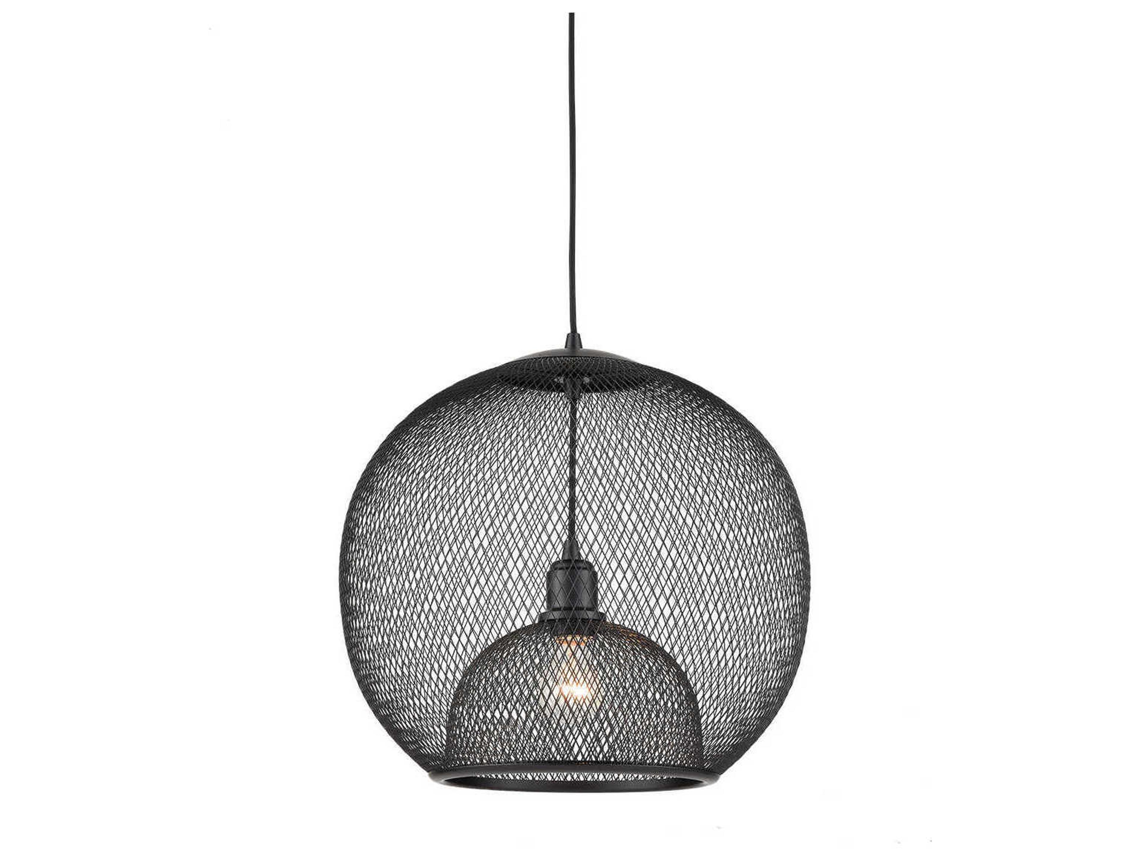 Kuzco Lighting Gibraltar 1-Light Black Globe Pendant