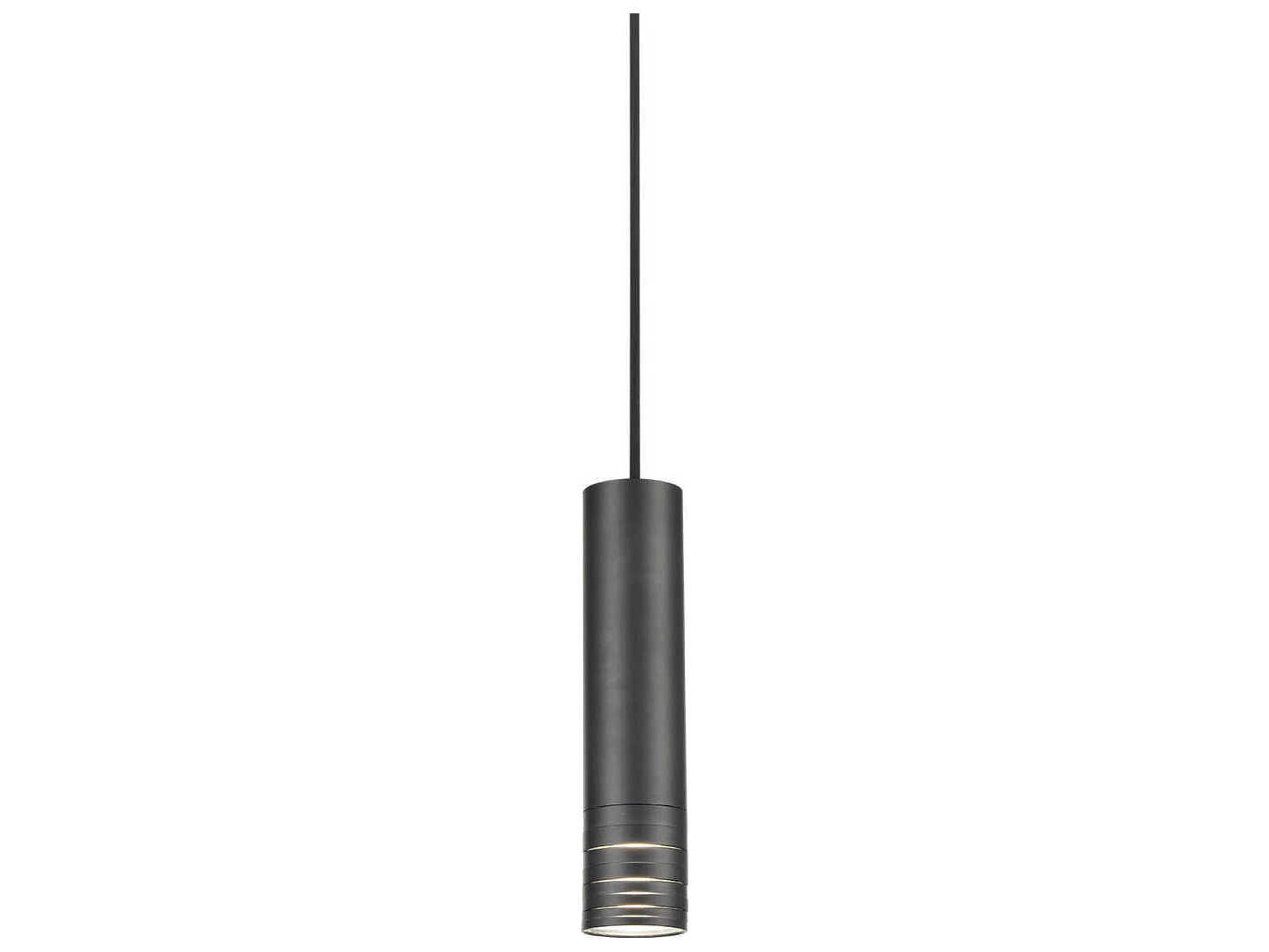 Kuzco Lighting Milca 1-Light Black Cylinder Mini Pendant