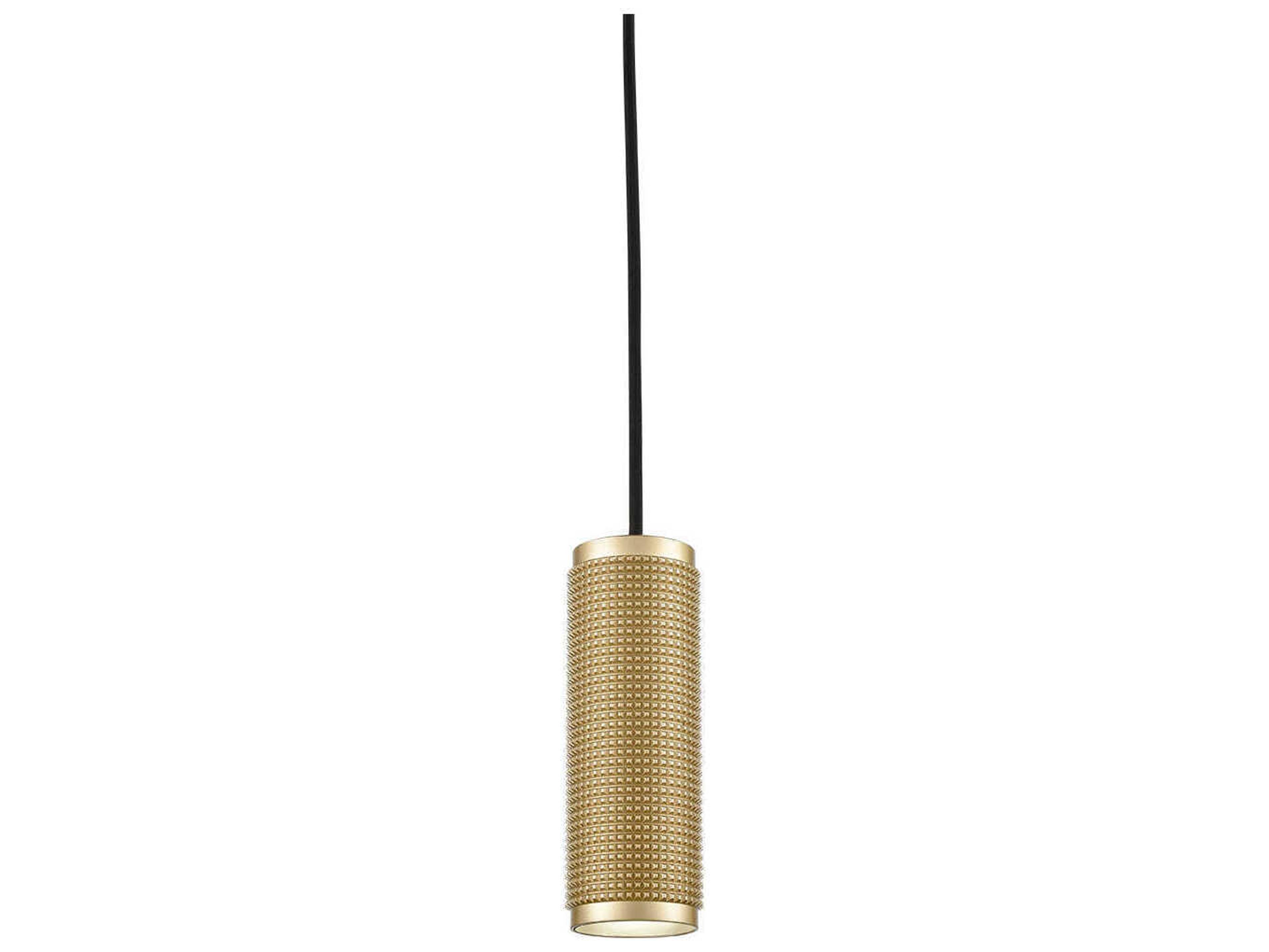 Kuzco Lighting Micro 1-Light Gold Cylinder Mini Pendant