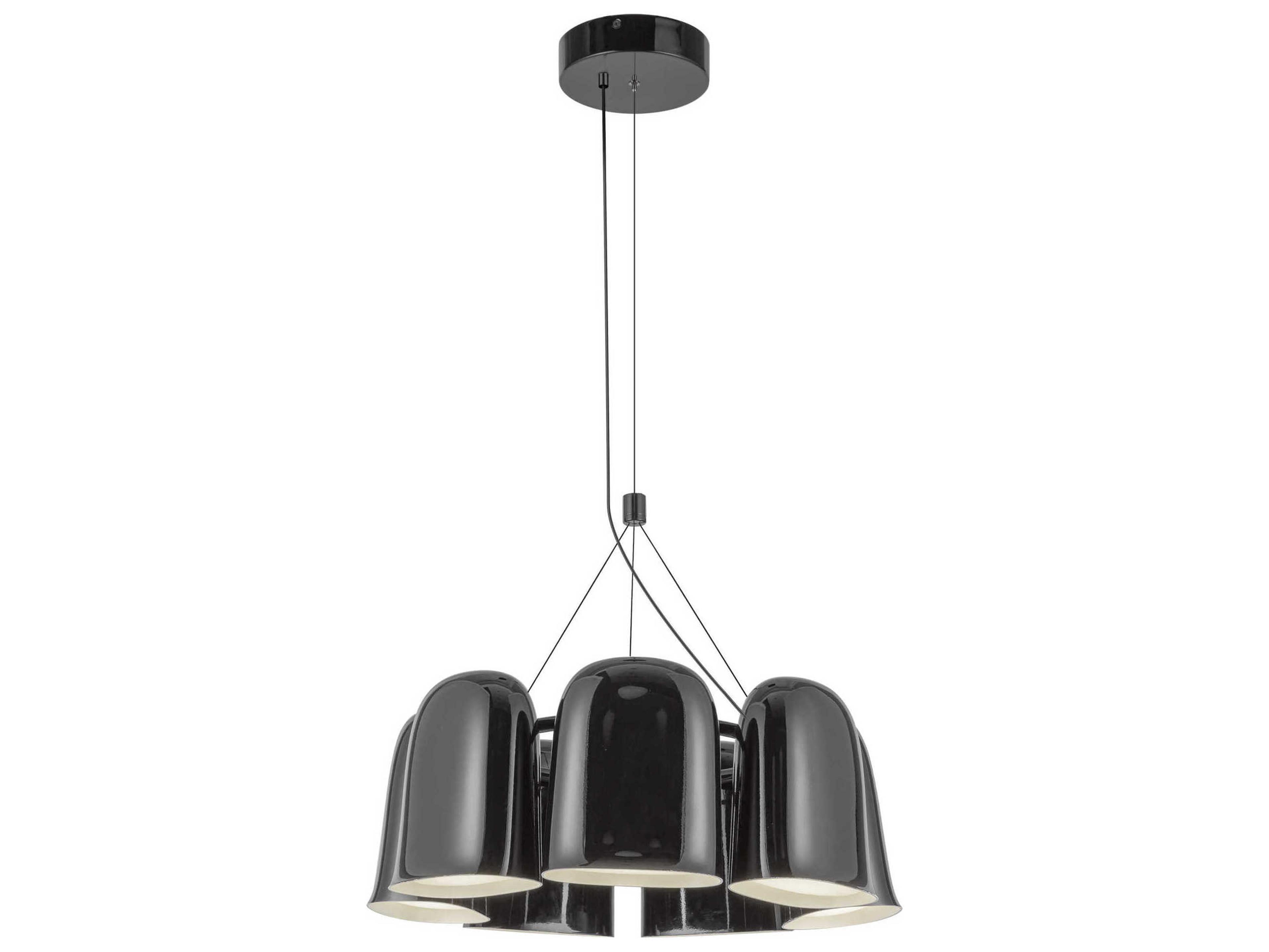 Kuzco Lighting Bell Glossy Black Chandelier