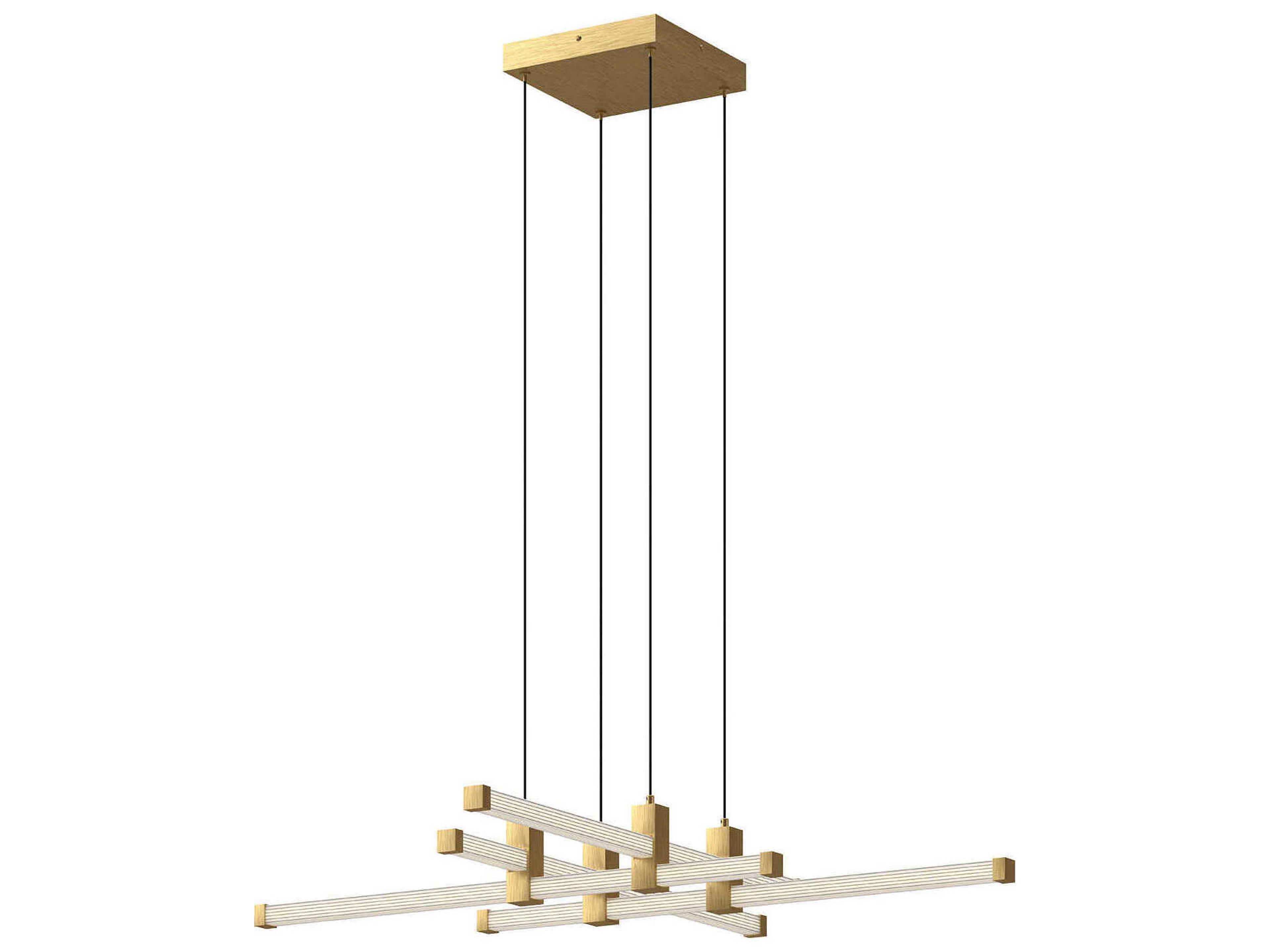 Kuzco Lighting Blade Brushed Gold Linear Chandelier