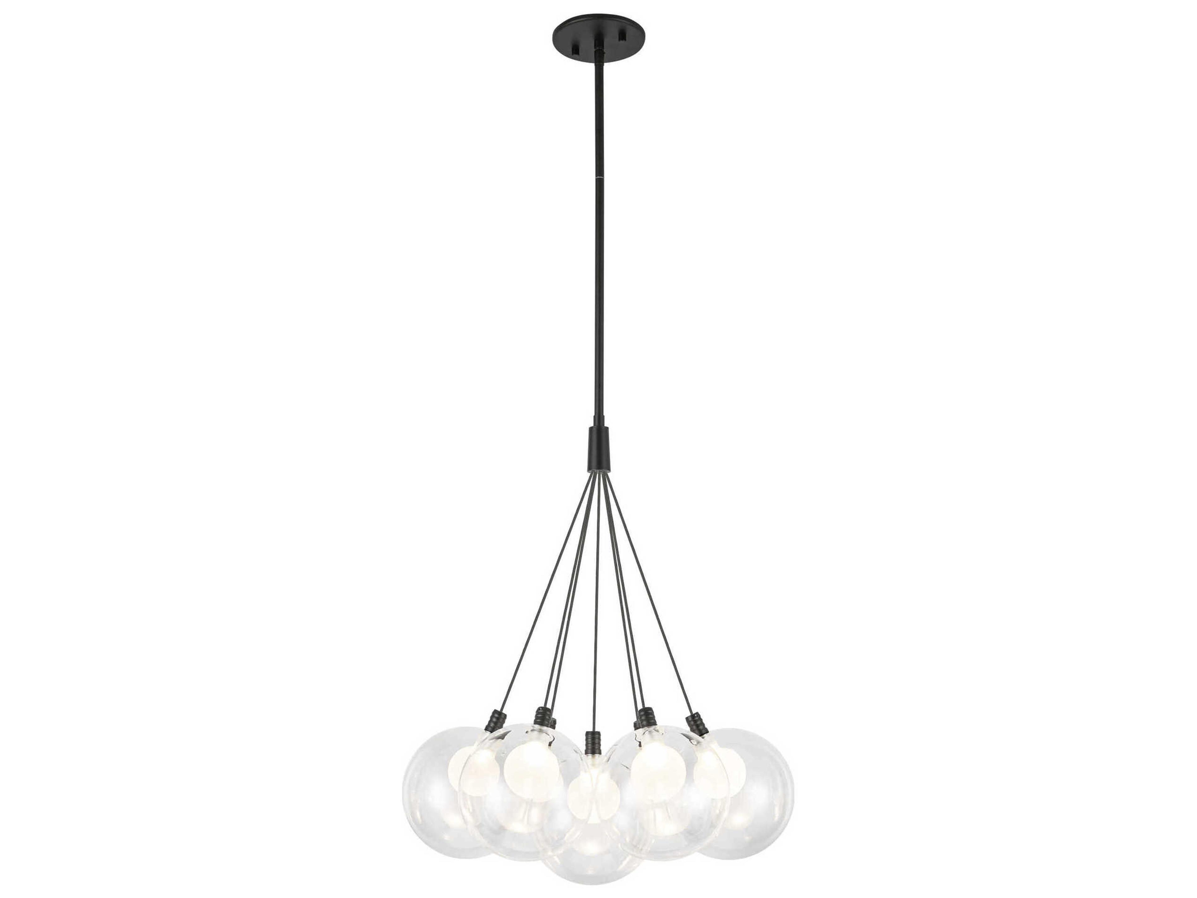 Kuzco Lighting Bolla Black Globe Chandelier