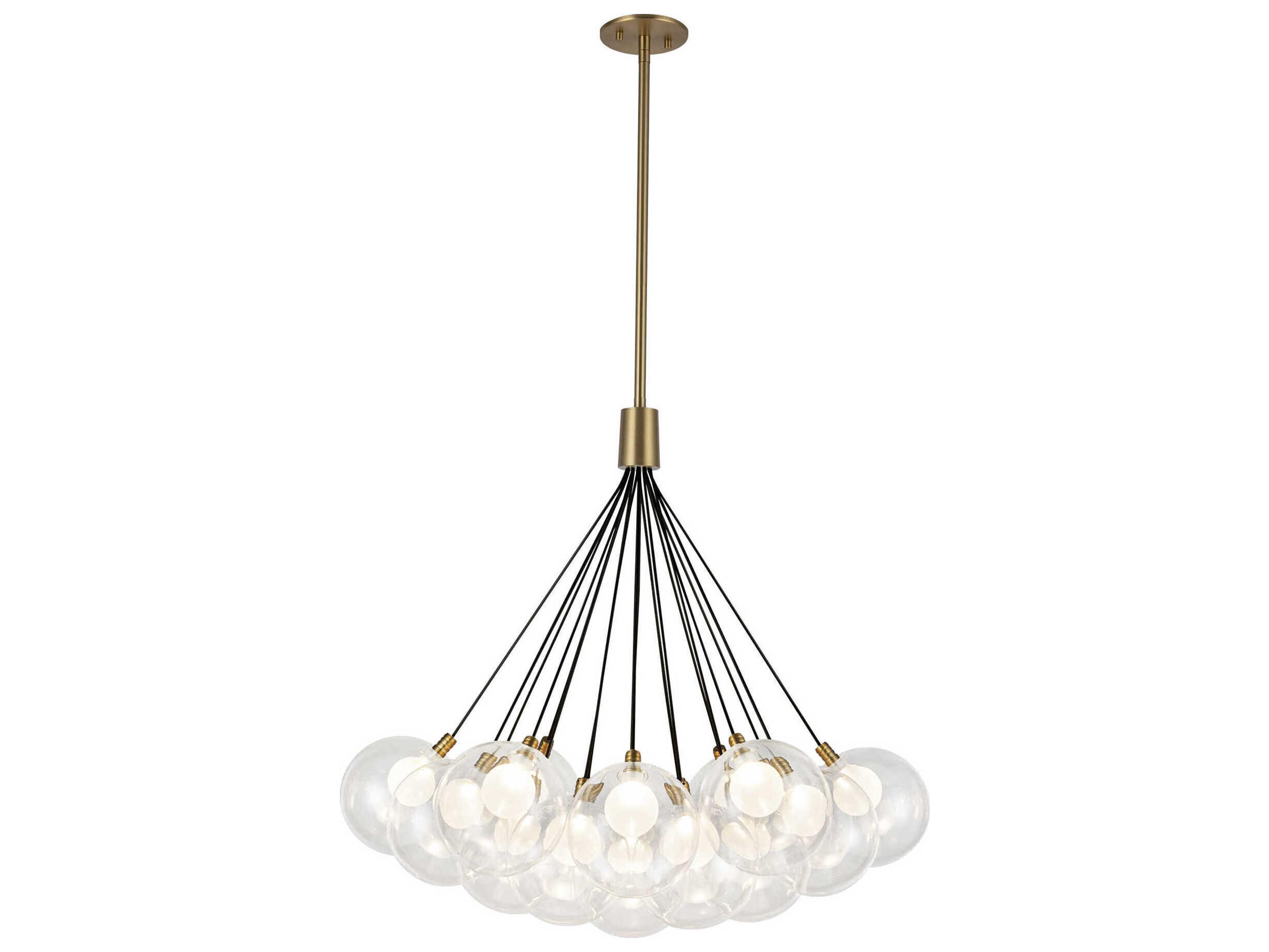 Kuzco Lighting Bolla Brushed Gold Globe Chandelier