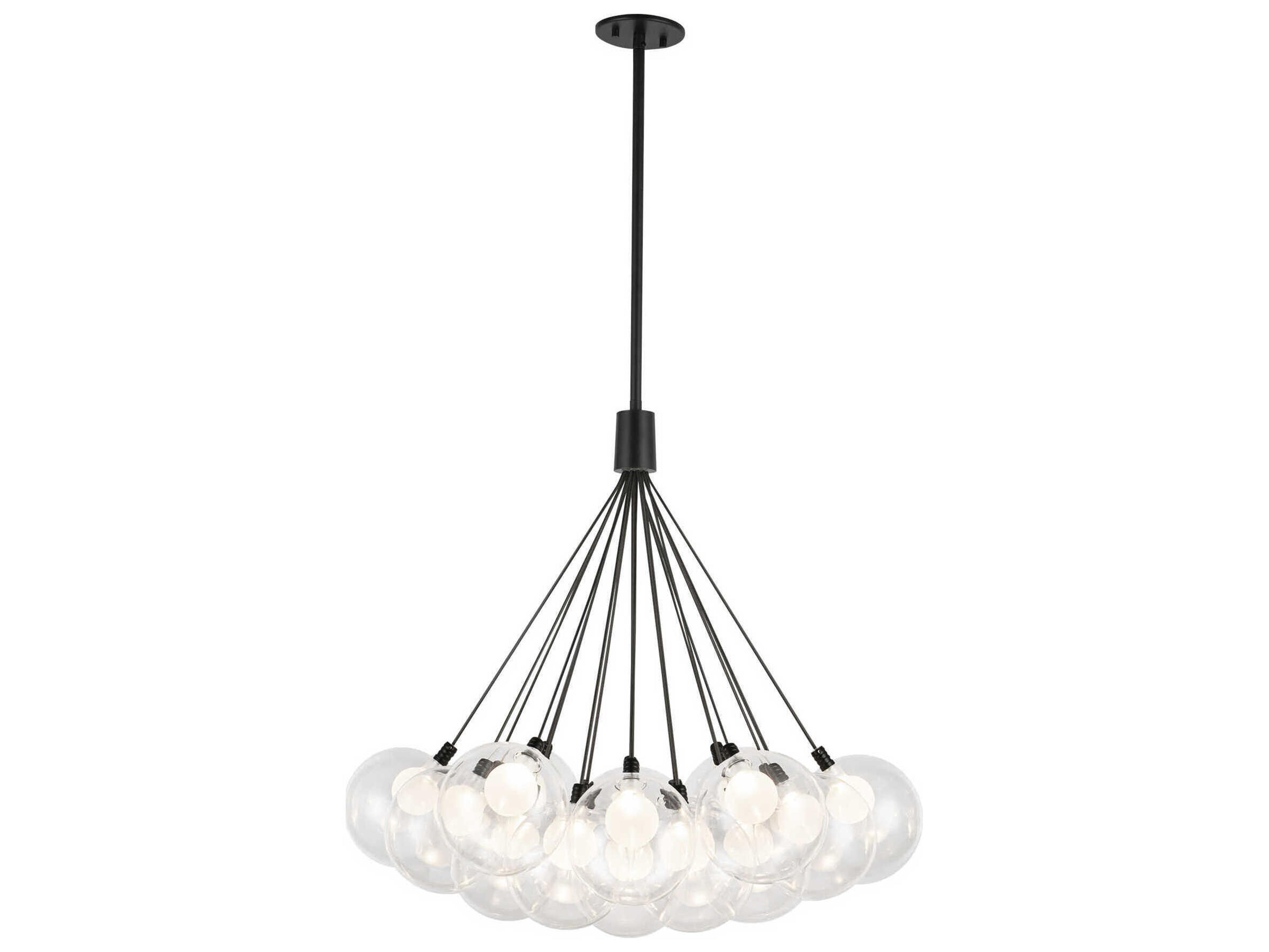 Kuzco Lighting Bolla Black Globe Chandelier