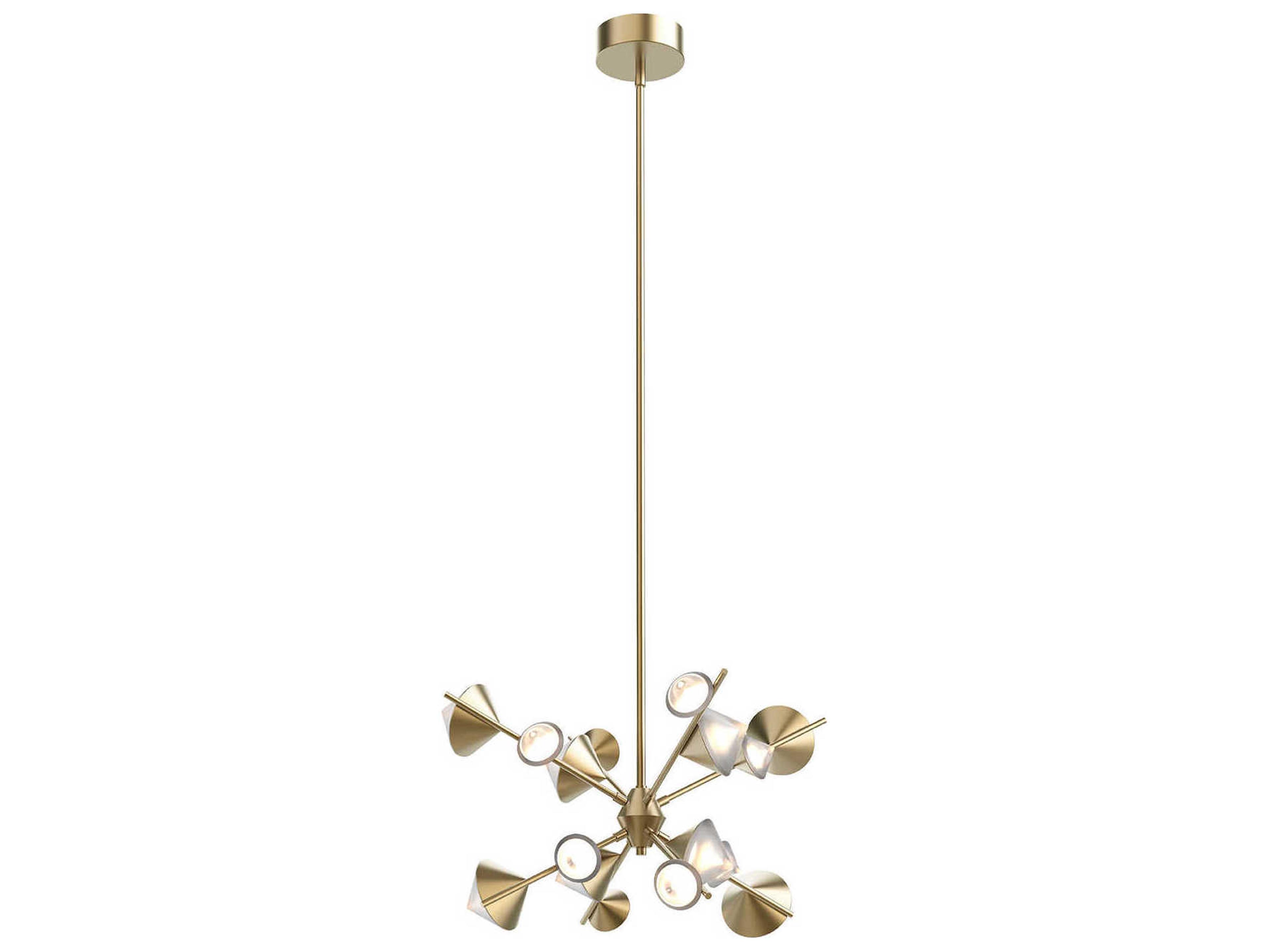 Kuzco Lighting Geode Brushed Gold Sputnik Chandelier