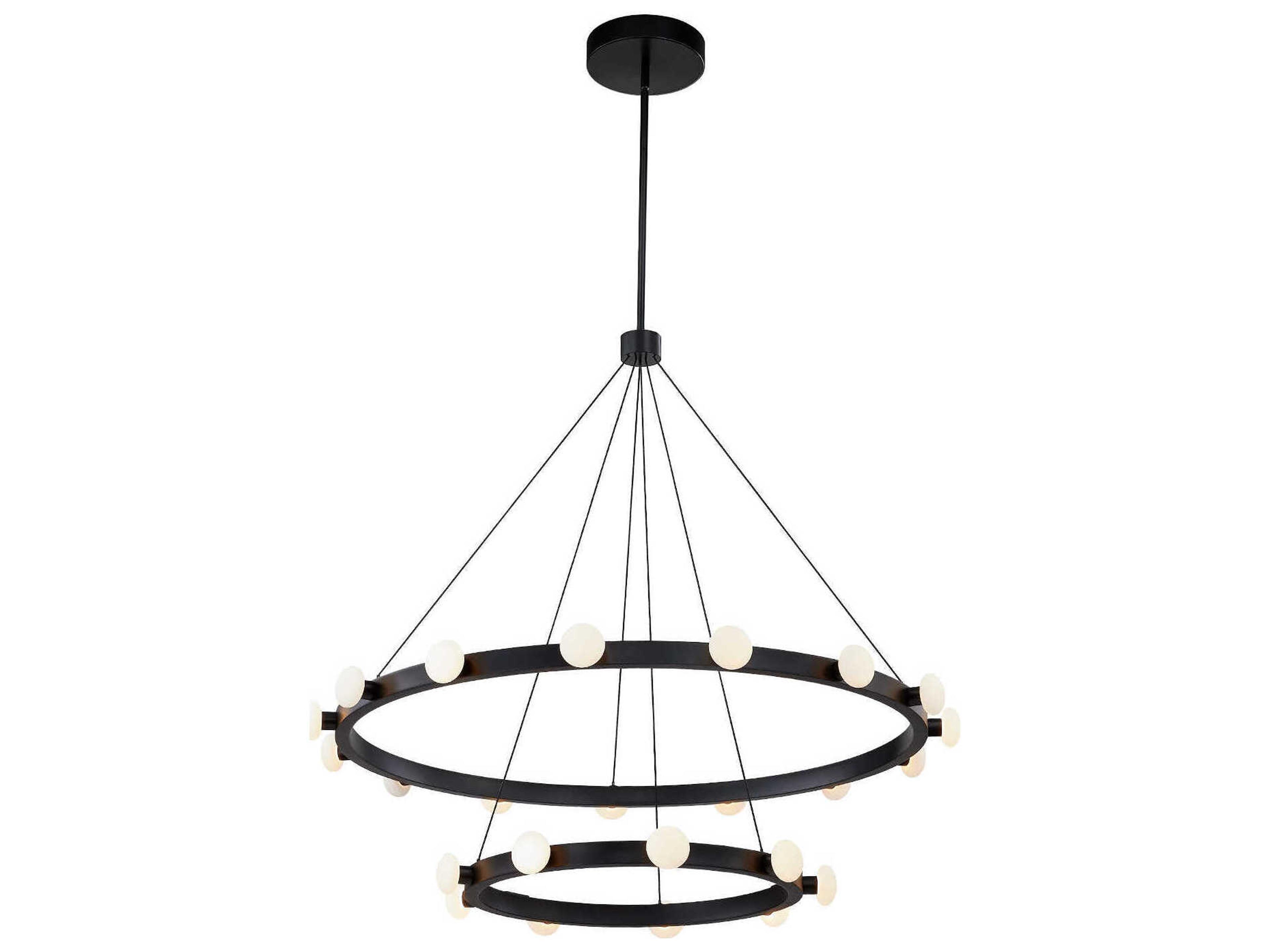 Kuzco Lighting Rezz Black Round Chandelier