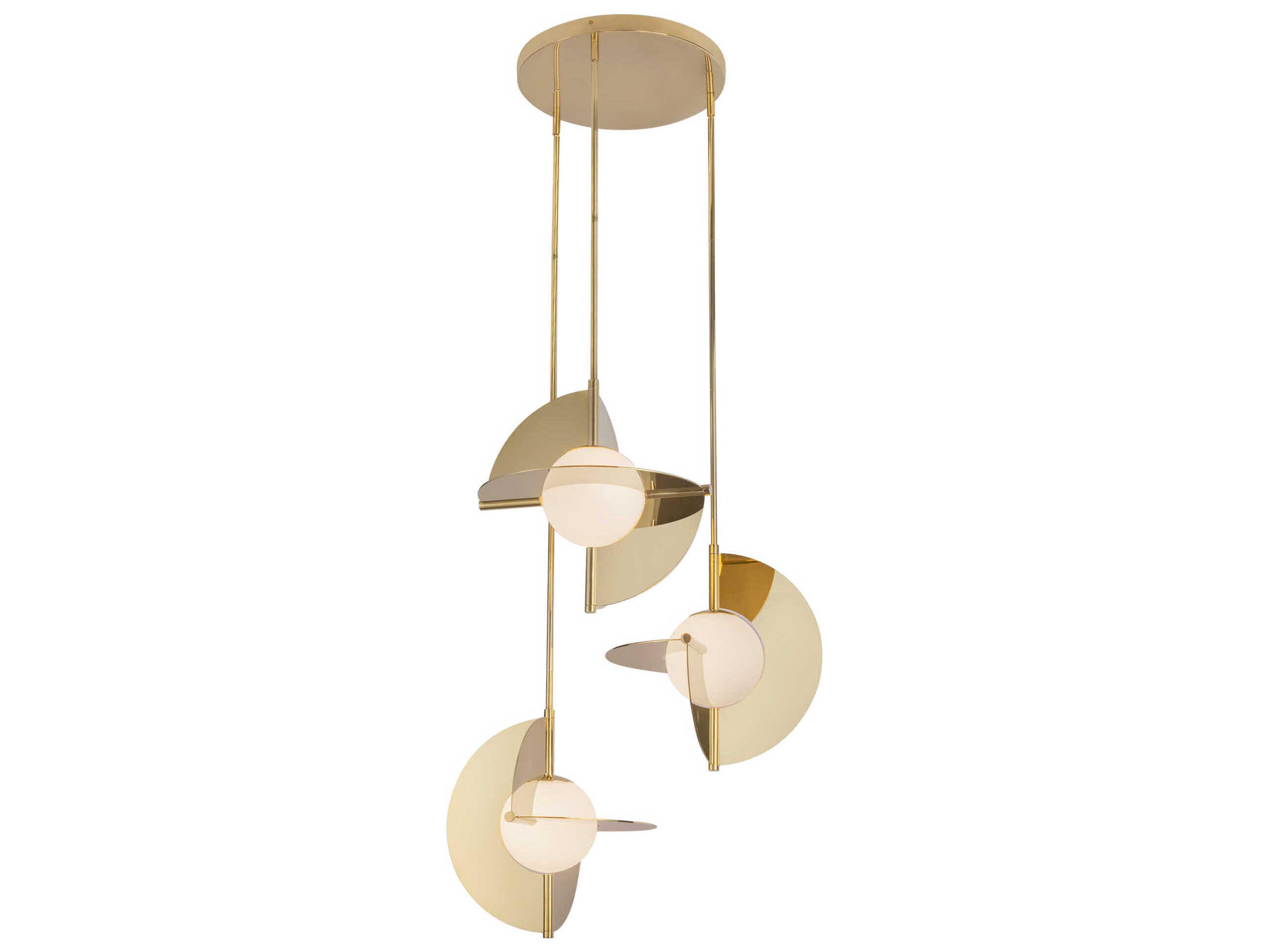 Kuzco Lighting Scorpio Metallic Brass Geometric Chandelier
