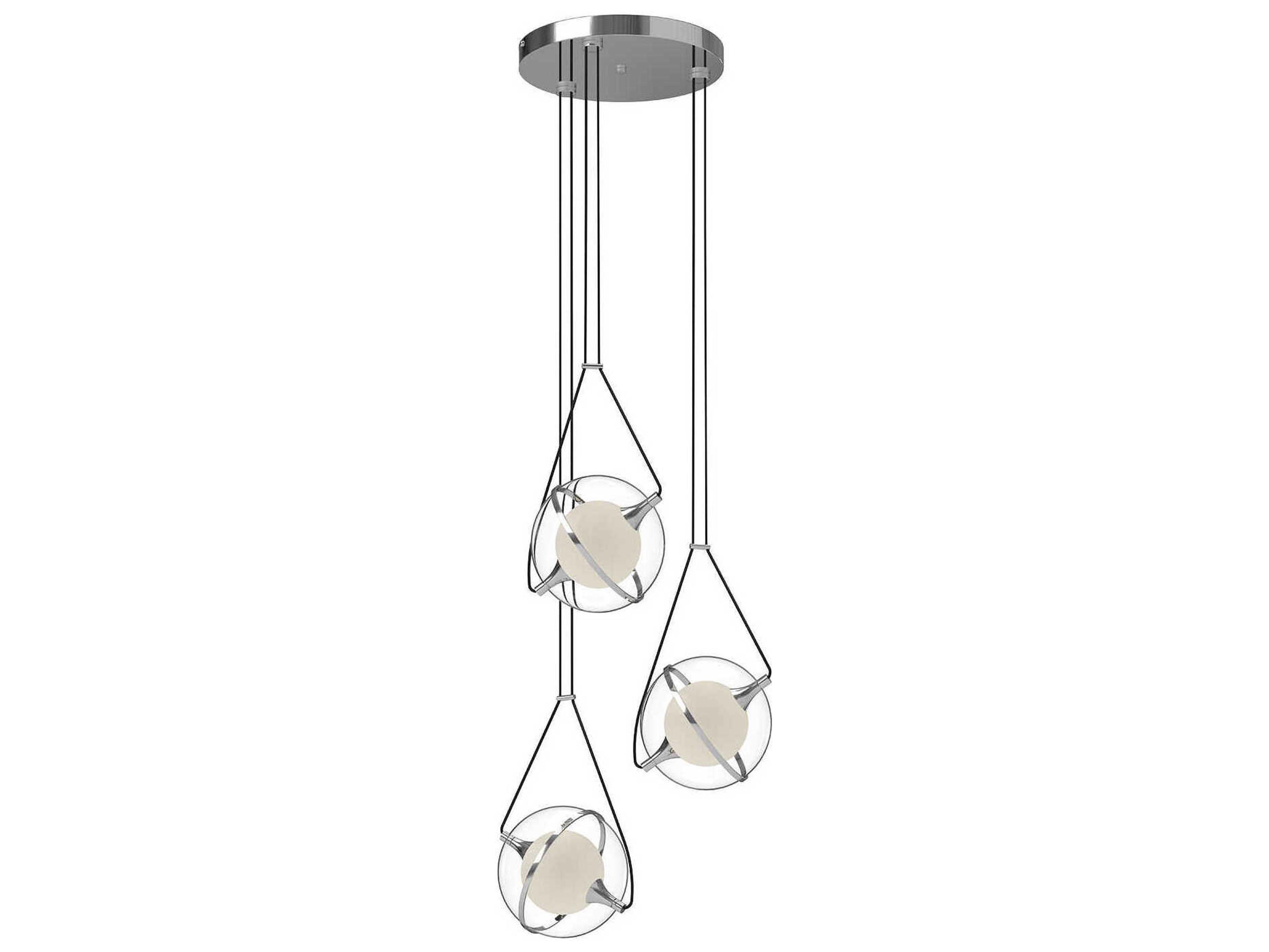 Kuzco Lighting Aries Chrome Geometric Globe Chandelier
