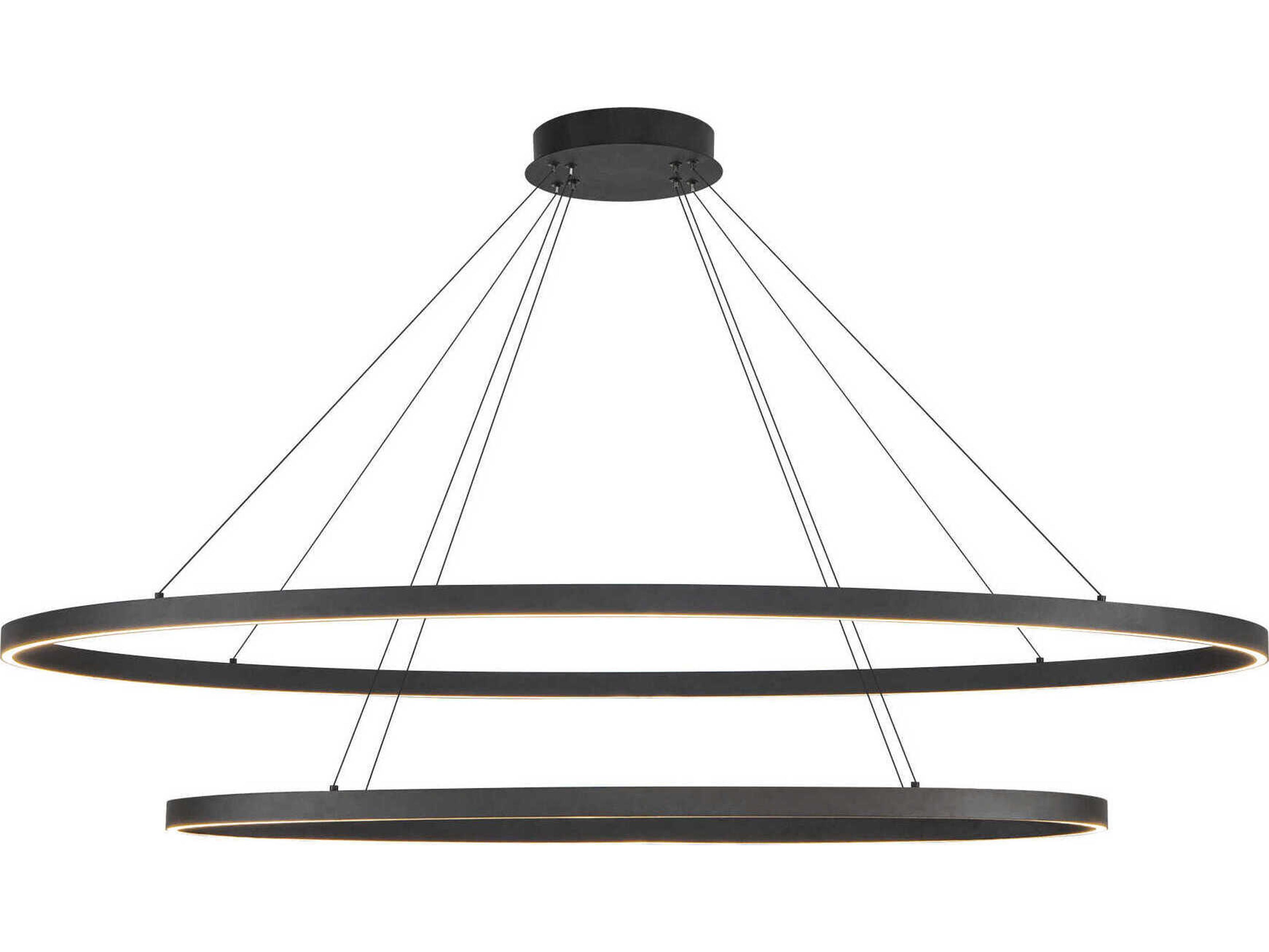 Kuzco Lighting Ovale Black Linear Chandelier