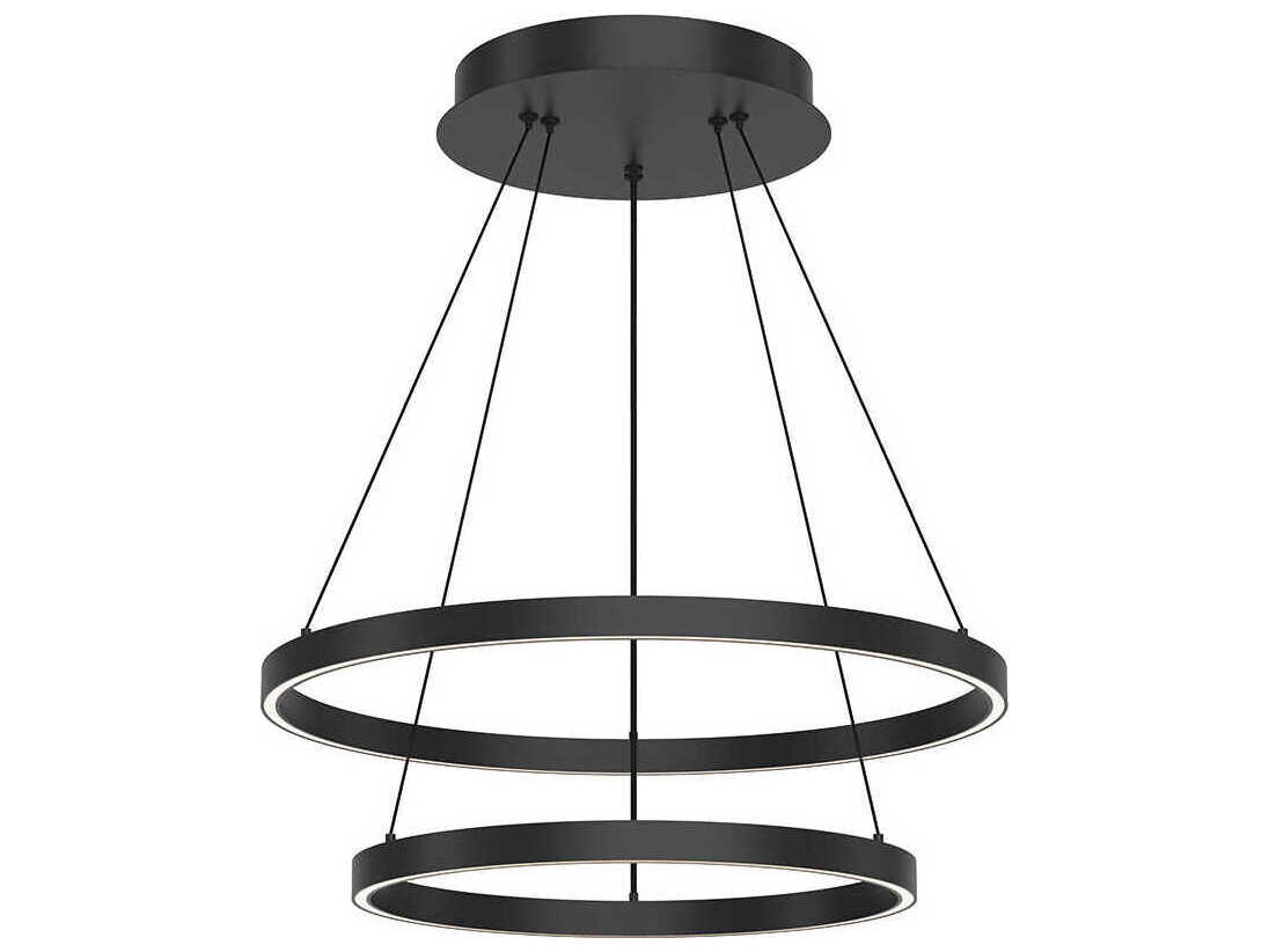 Kuzco Lighting Cerchio Black Round Chandelier