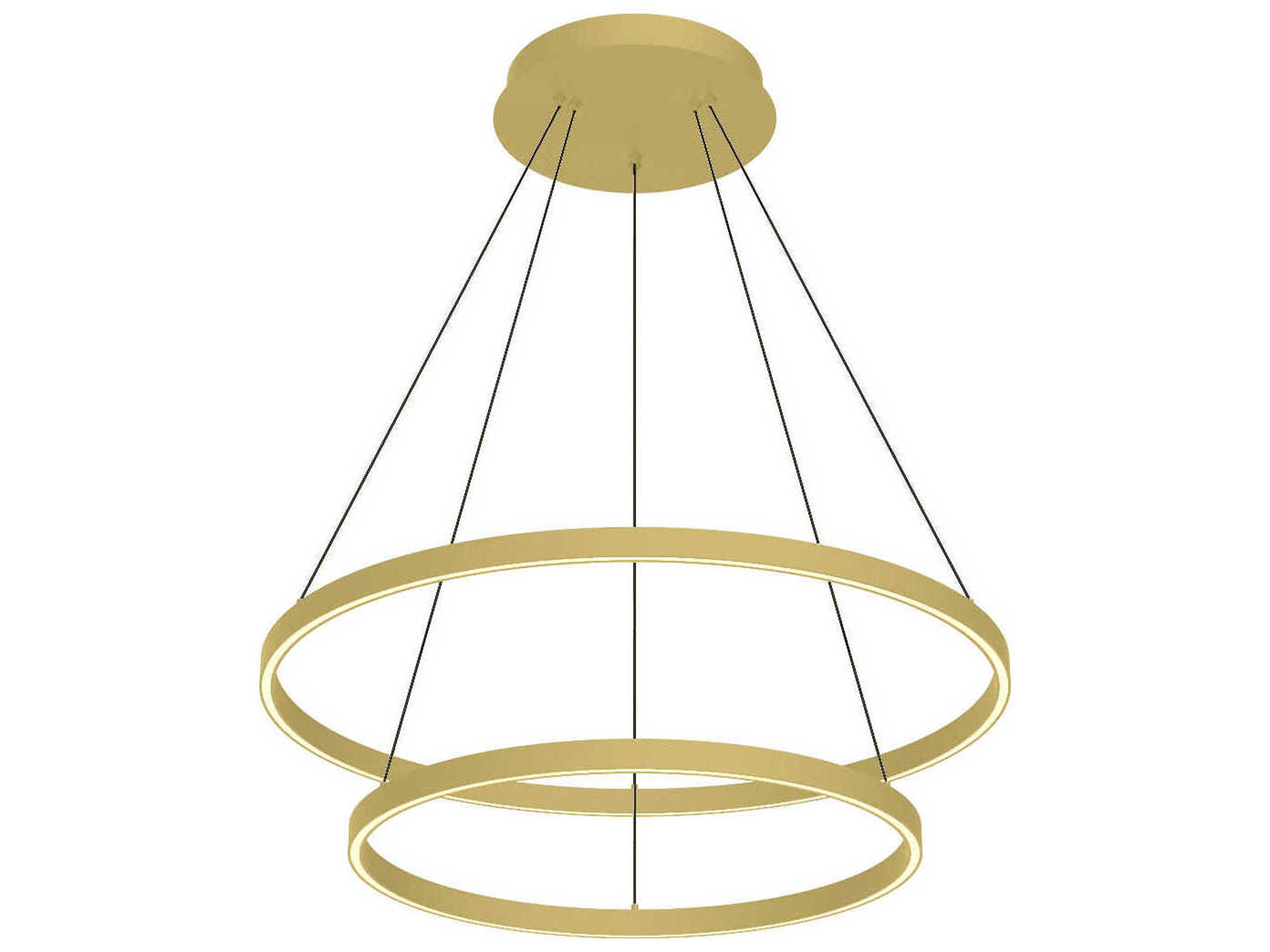 Kuzco Lighting Cerchio Brushed Gold Round Chandelier