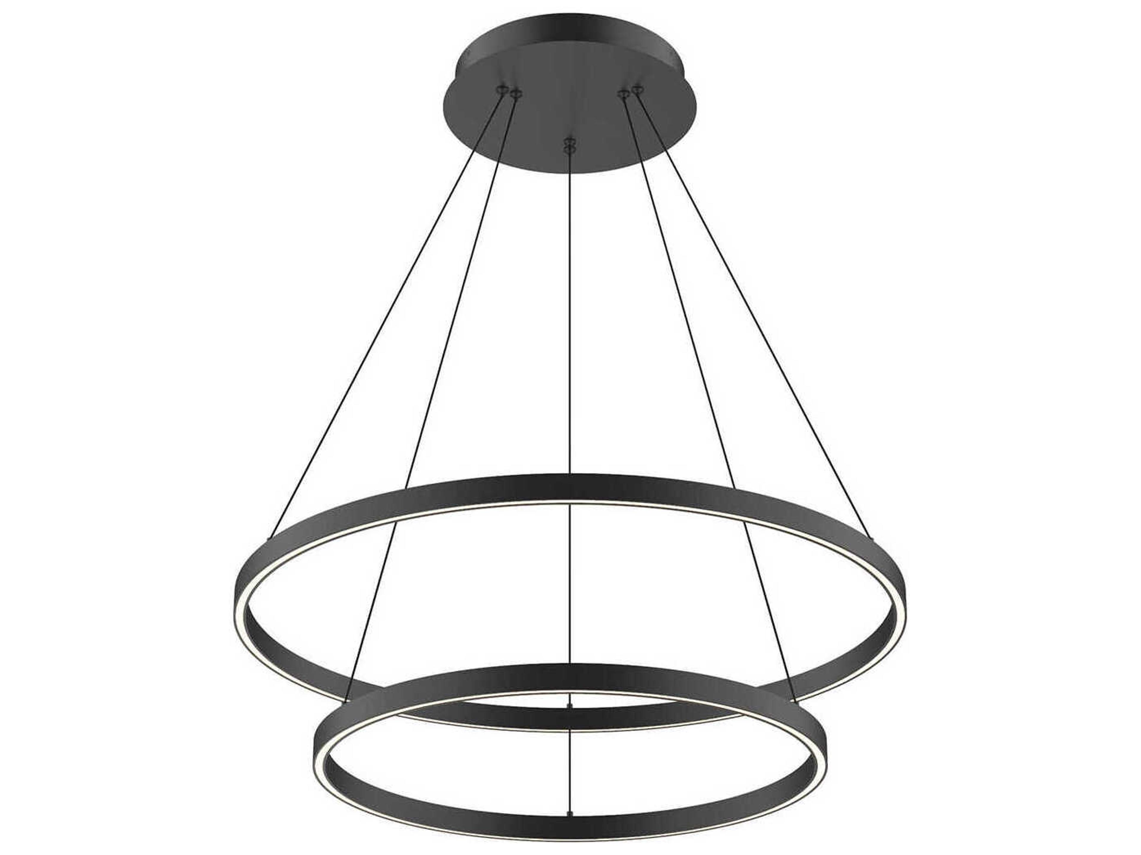 Kuzco Lighting Cerchio Black Round Chandelier