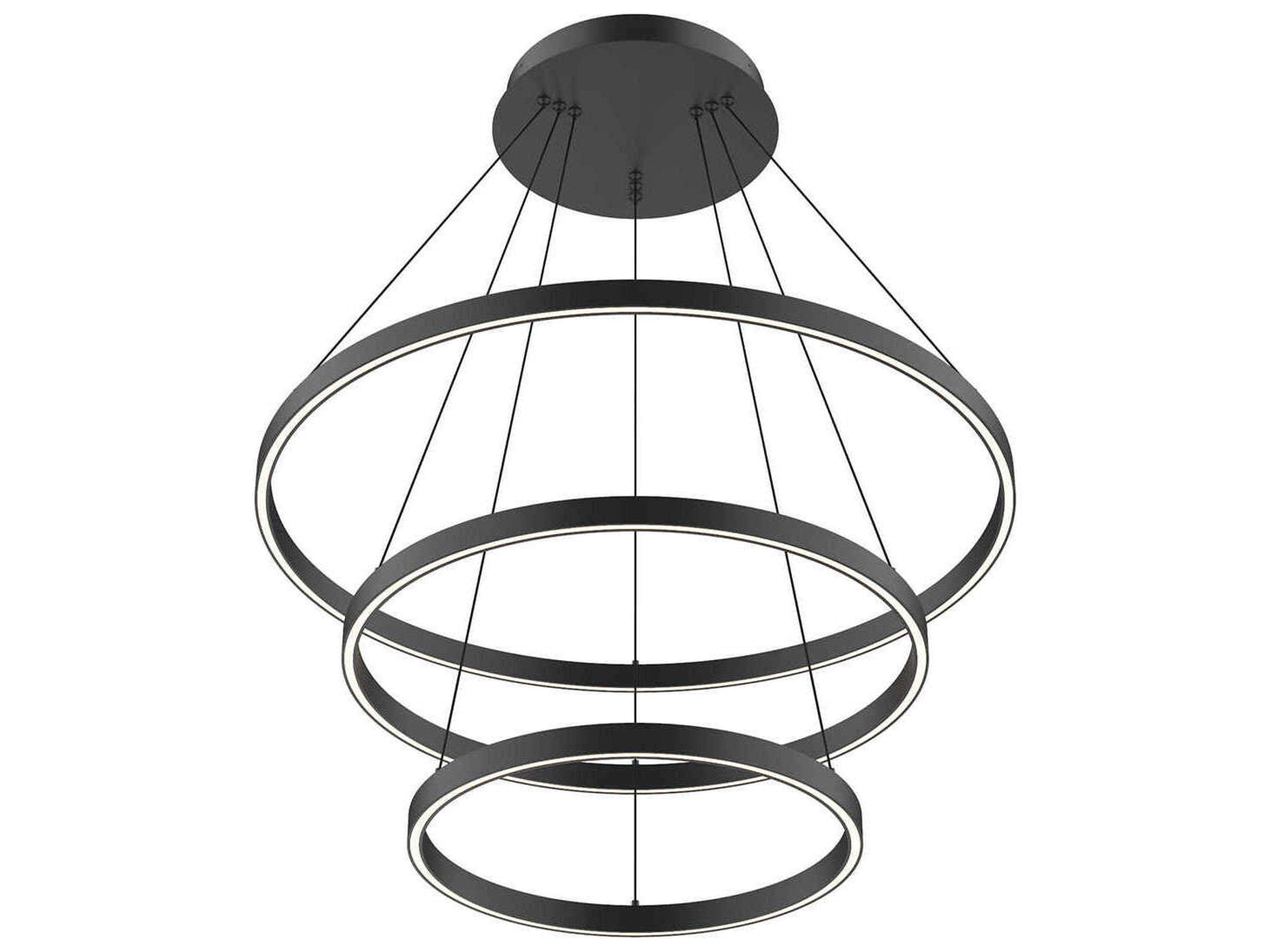 Kuzco Lighting Cerchio Black Tiered Chandelier