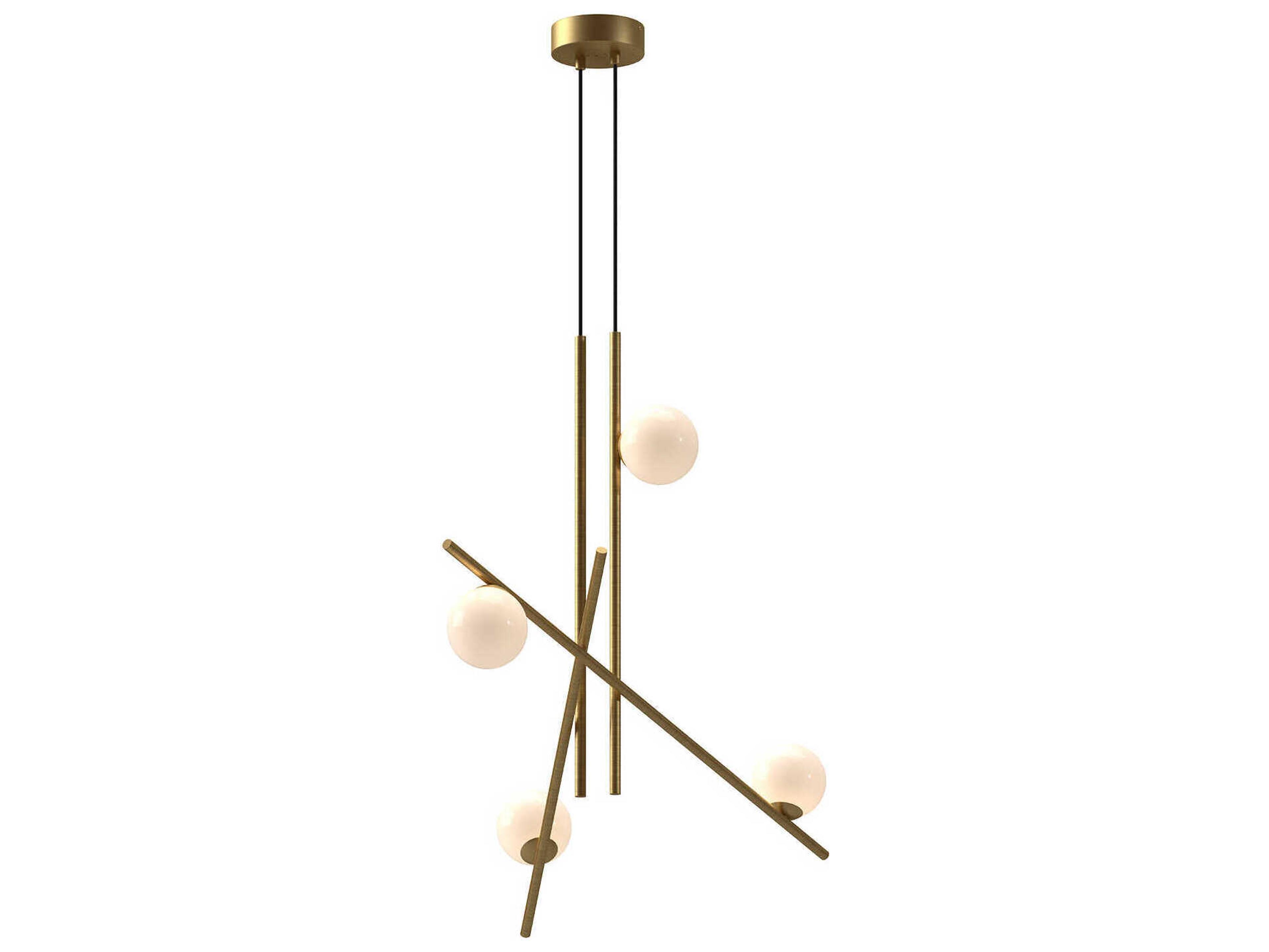 Kuzco Lighting Amara Brushed Gold Globe Linear Chandelier