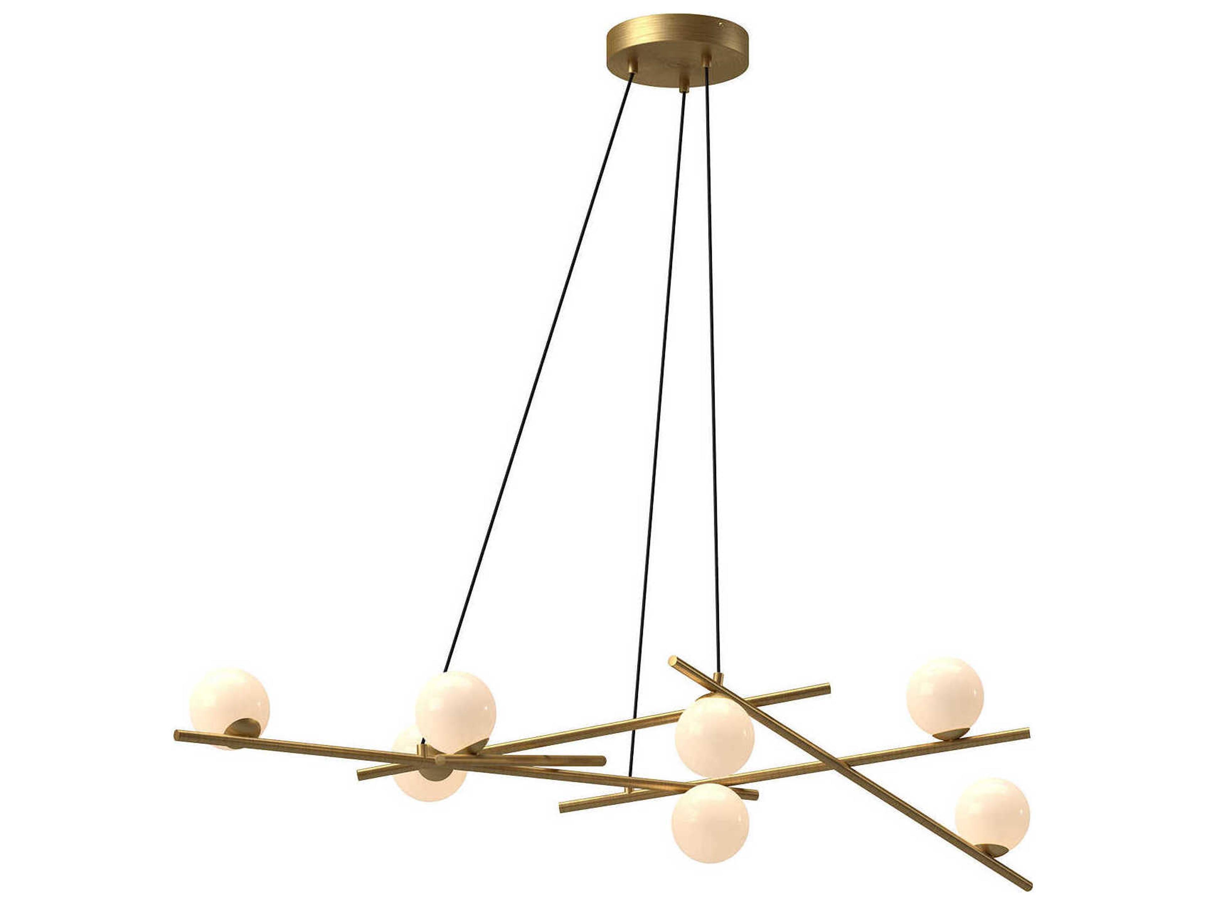 Kuzco Lighting Amara Brushed Gold Globe Linear Chandelier
