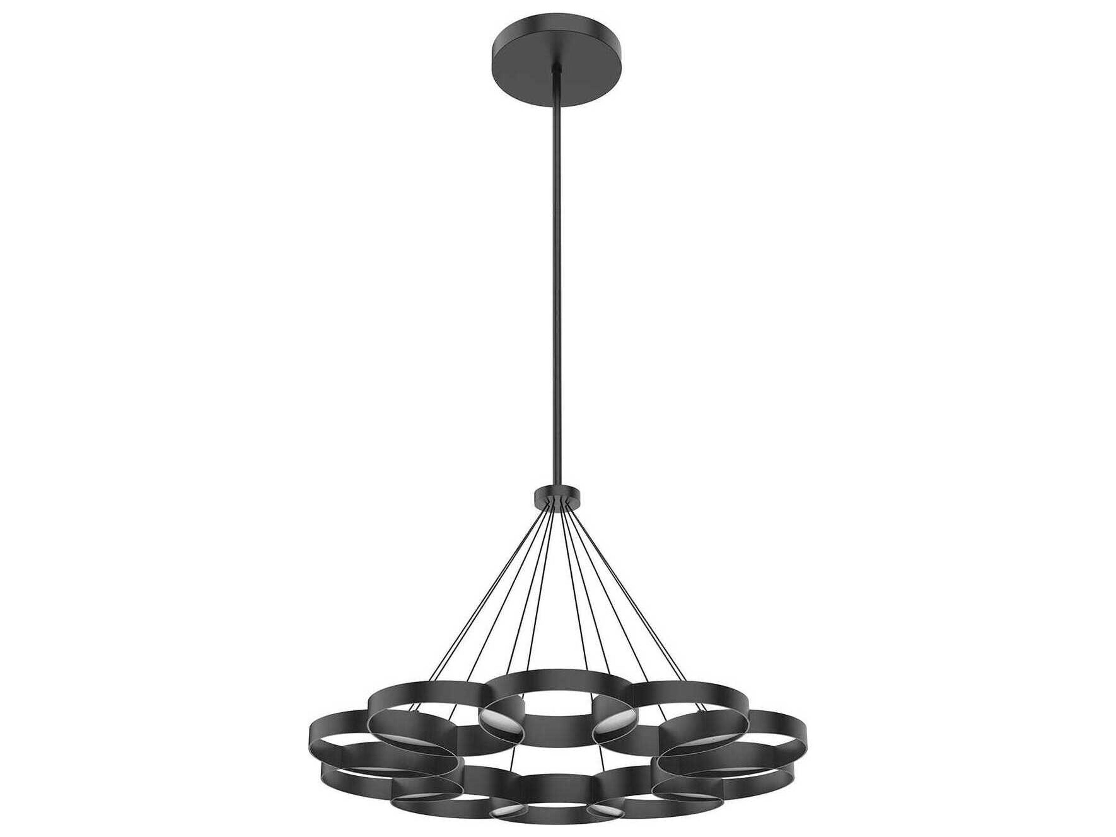 Kuzco Lighting Maestro Black Geometric Chandelier