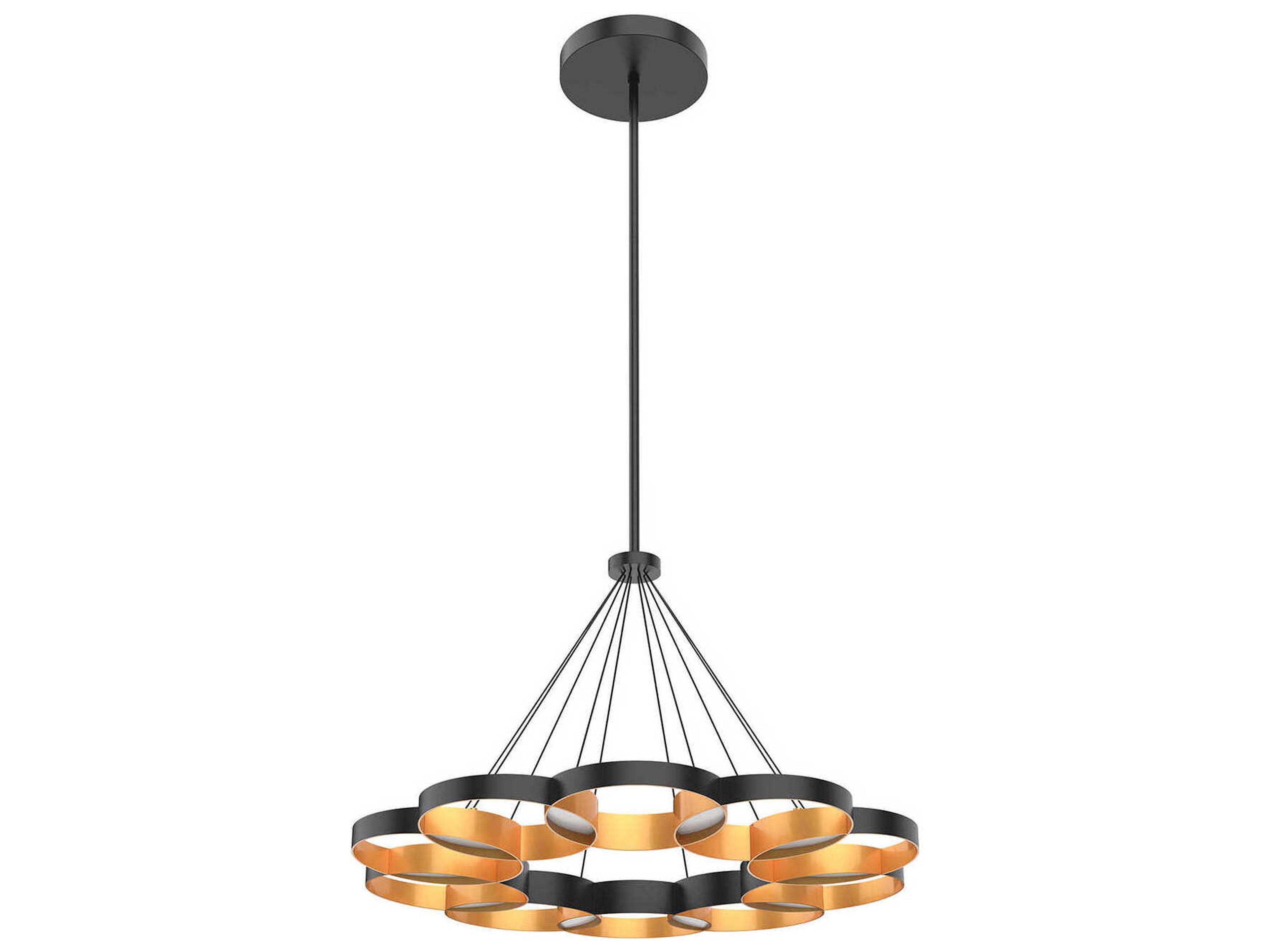 Kuzco Lighting Maestro Black Gold Geometric Chandelier