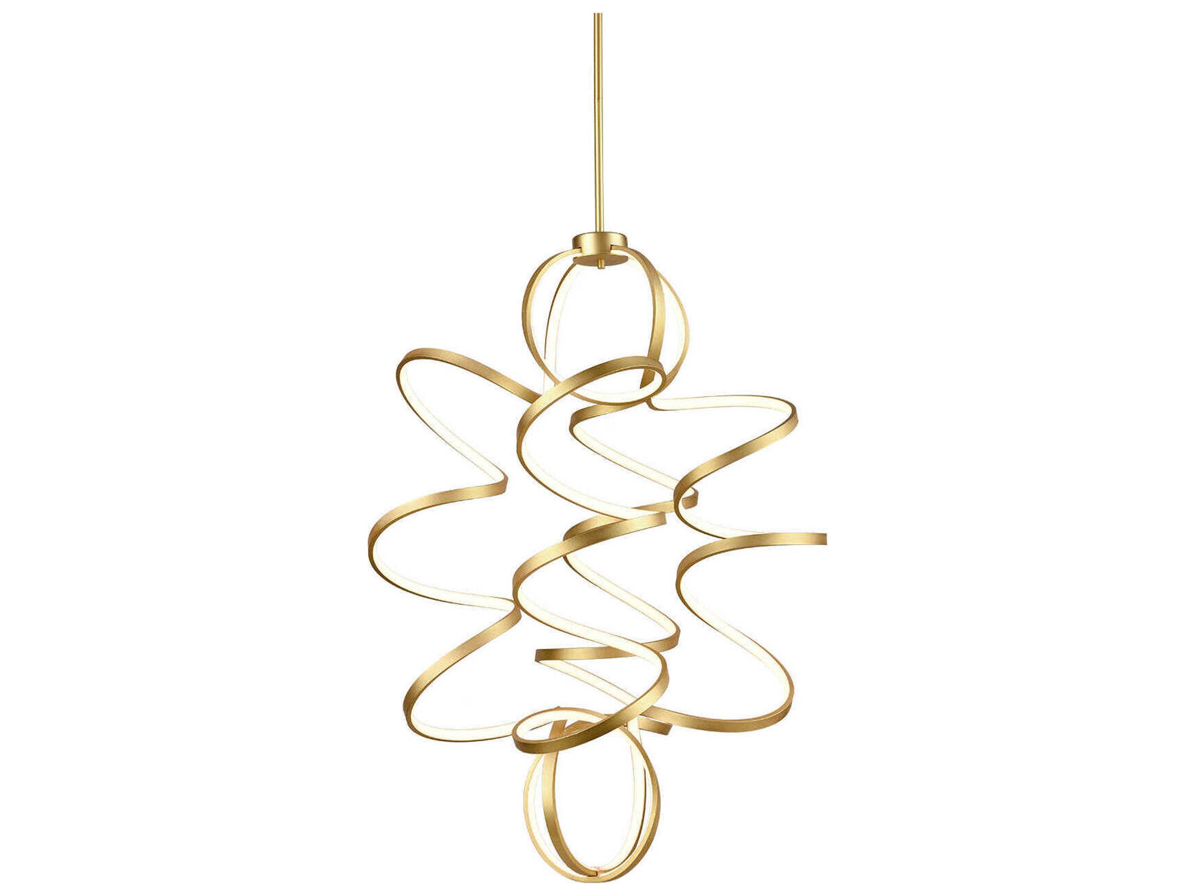 Kuzco Lighting Synergy Antique Brass Black Chandelier