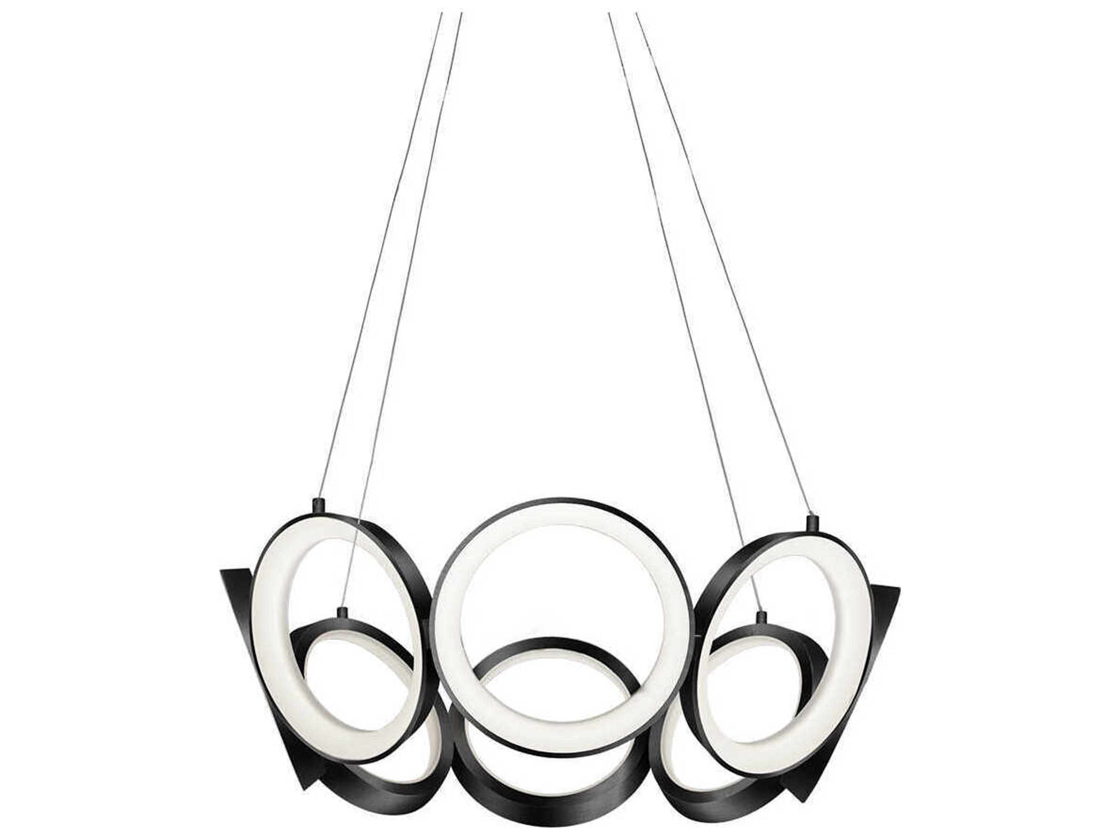 Kuzco Lighting Oros Black Round Chandelier