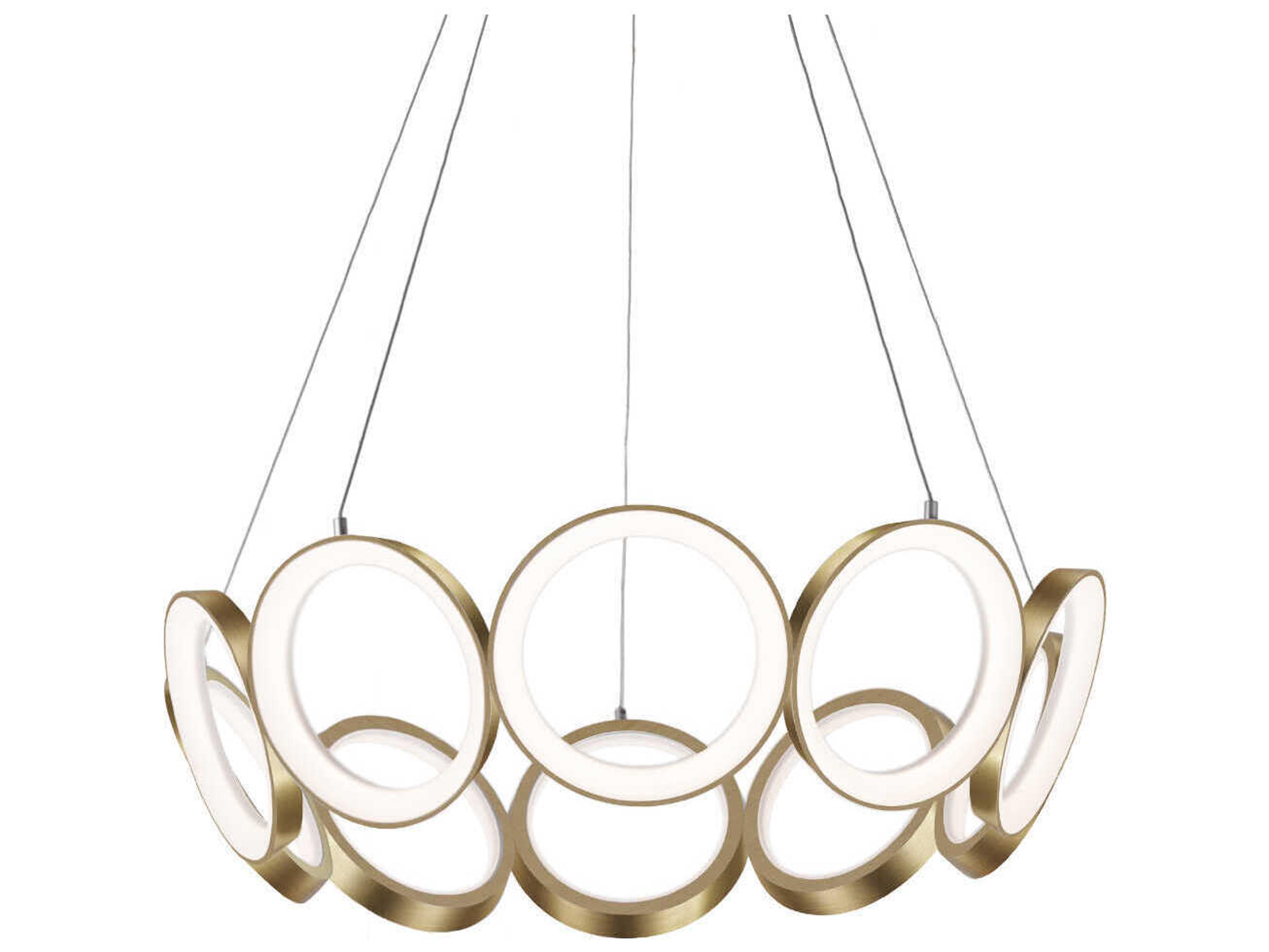 Kuzco Lighting Oros Antique Brass Round Chandelier