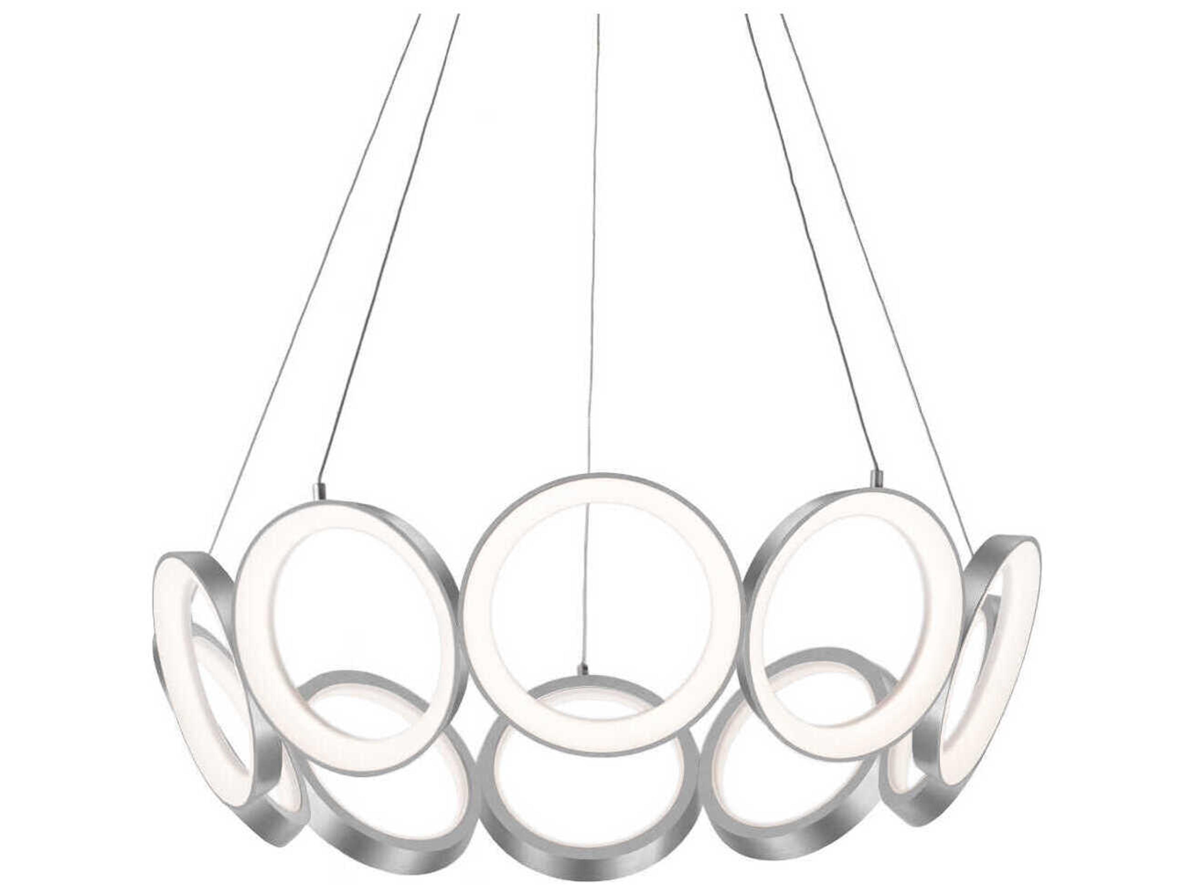 Kuzco Lighting Oros Antique Silver Round Chandelier