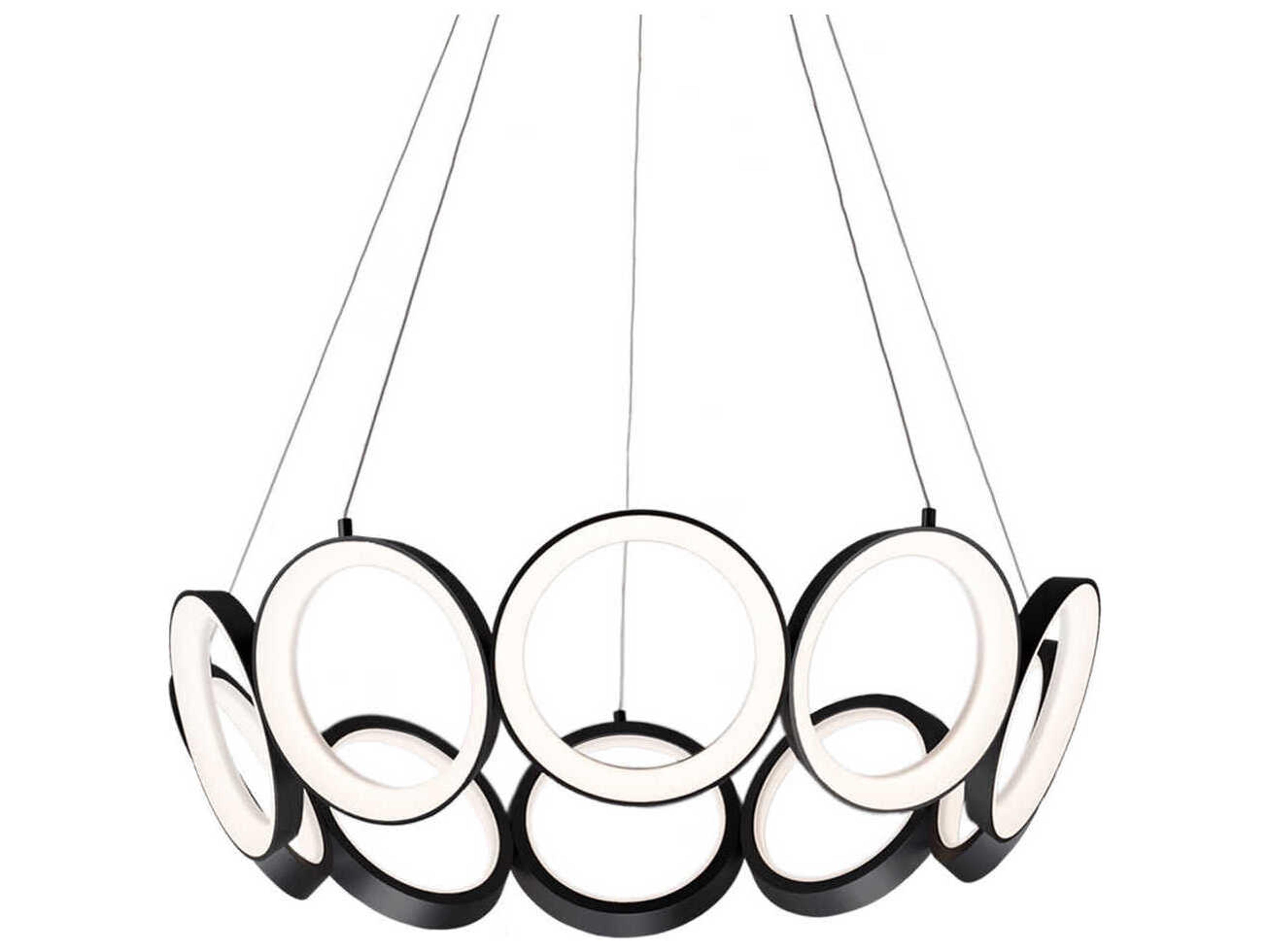 Kuzco Lighting Oros Black Round Chandelier