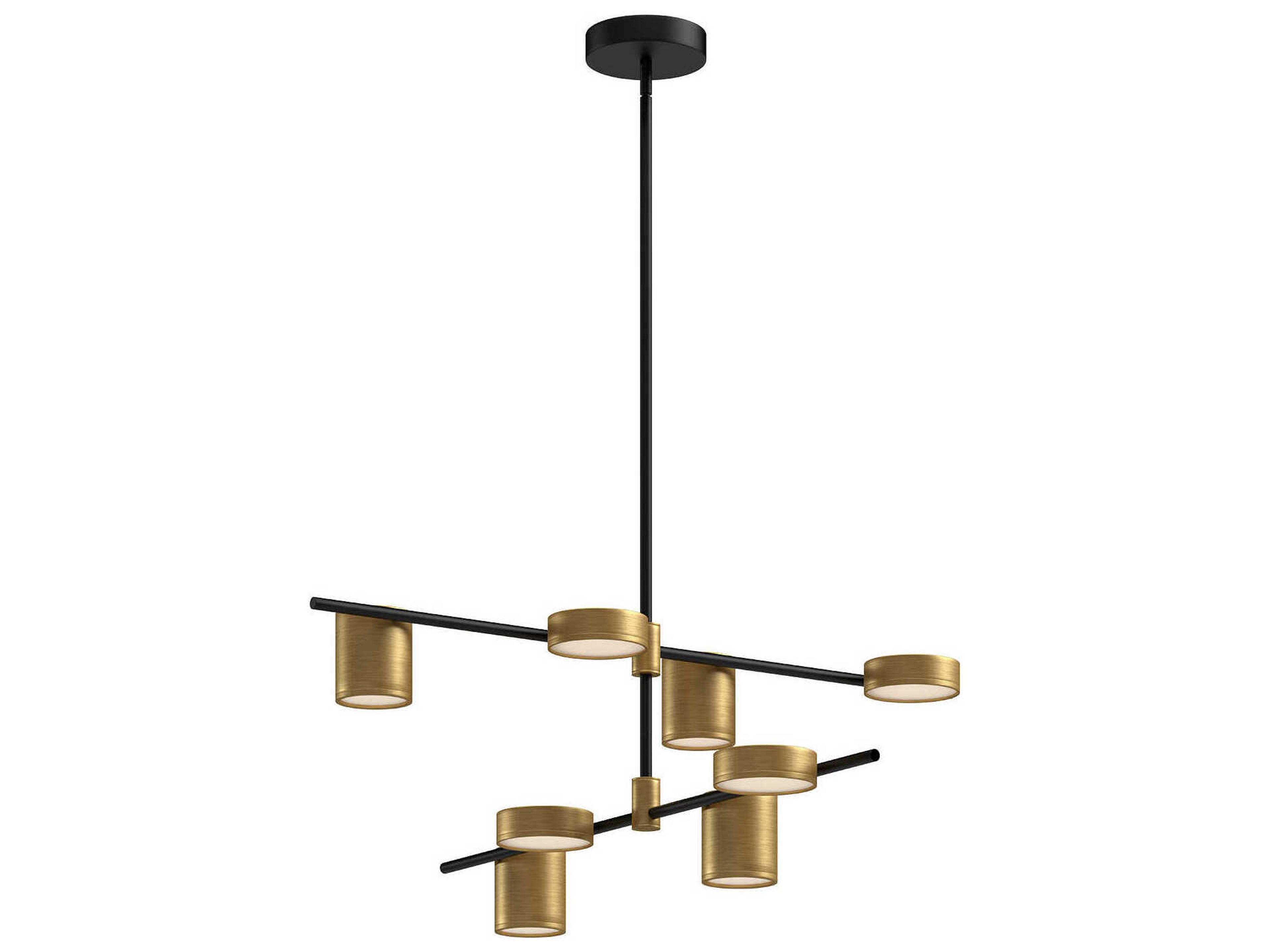 Kuzco Lighting Jayden Black Brushed Gold Chandelier