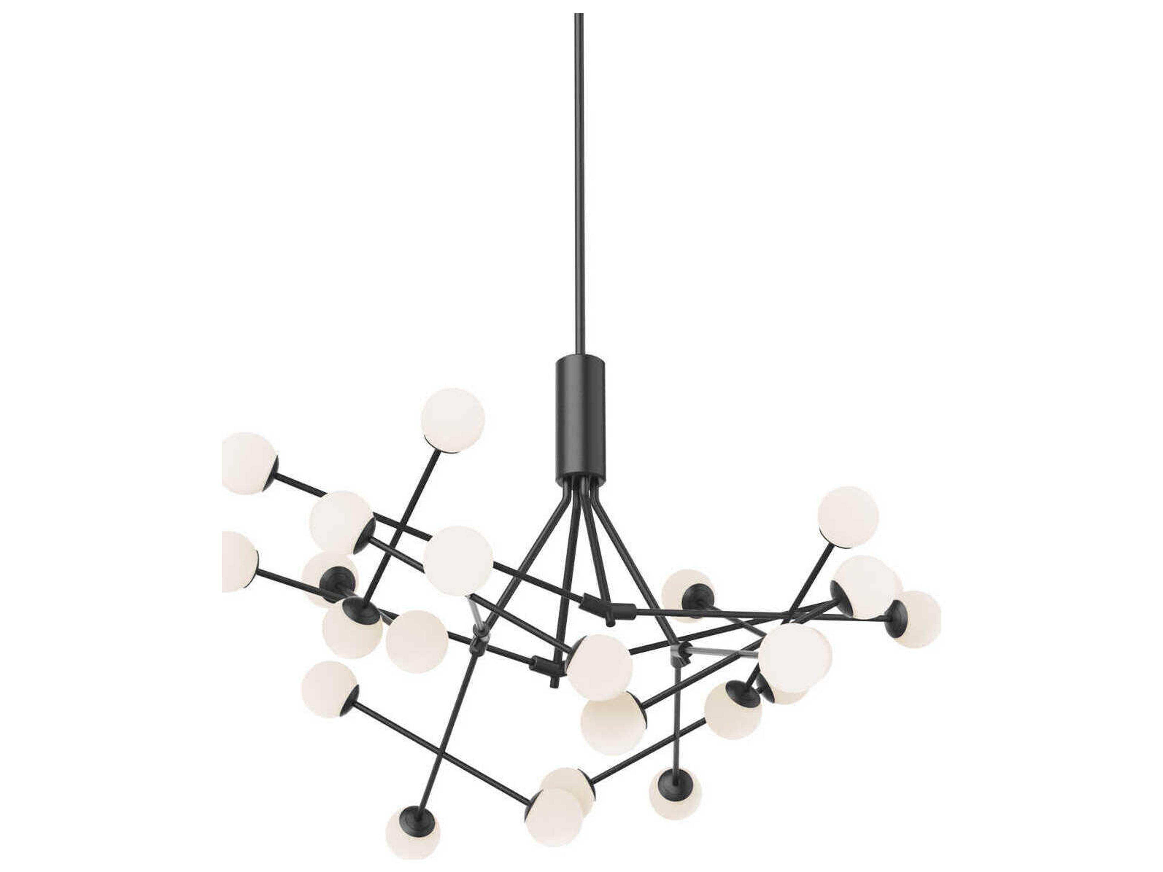 Kuzco Lighting Moto Black Globe Geometric Chandelier