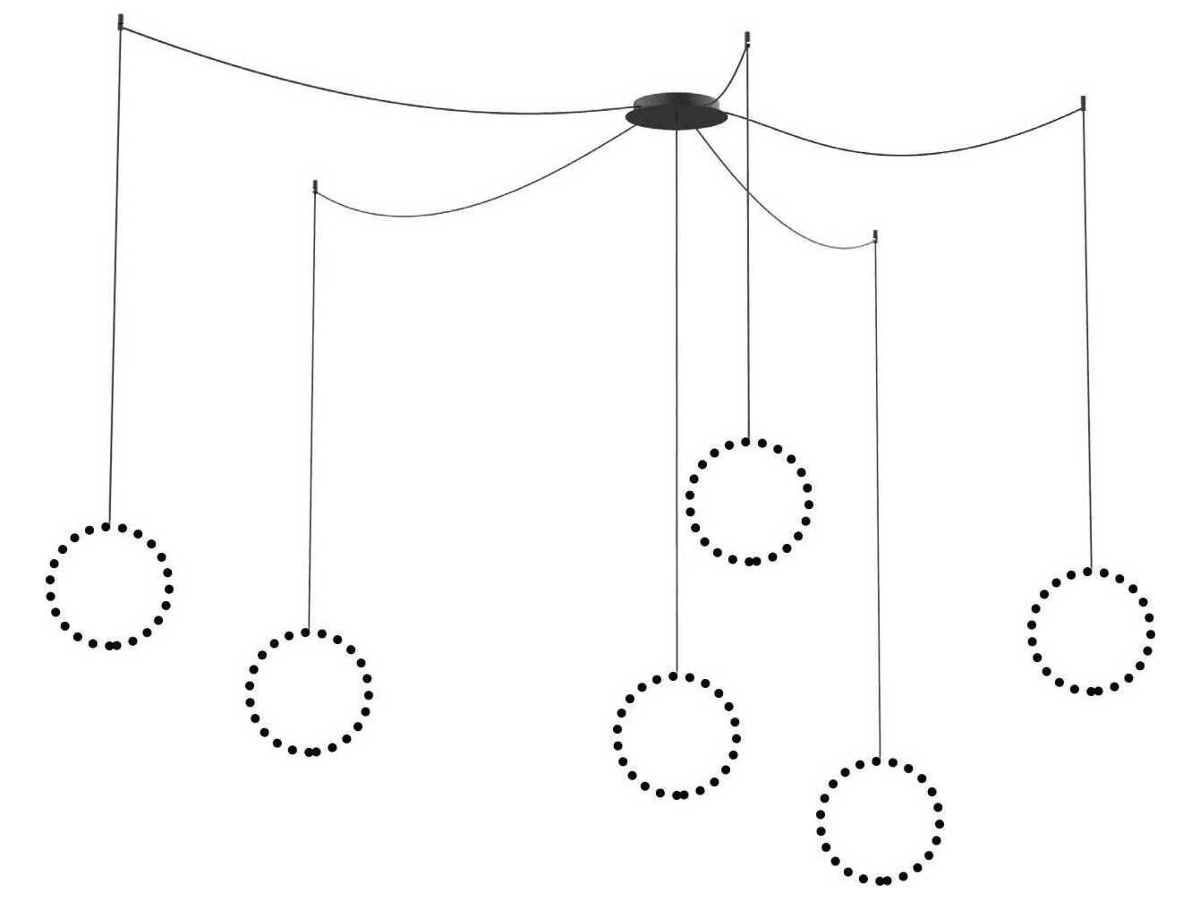 Kuzco Lighting Marquee Black Multi Pendant Canopy System