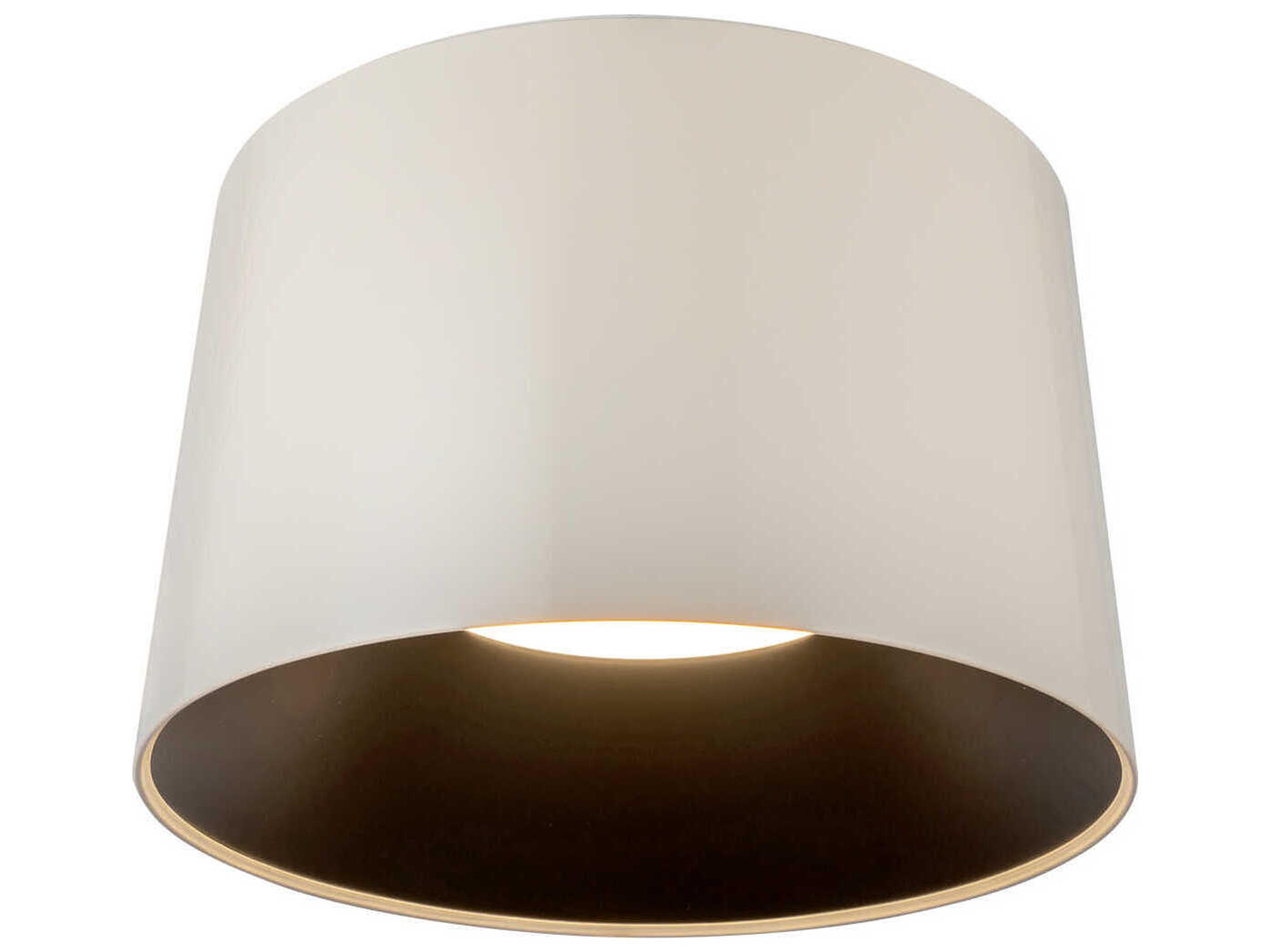 Kuzco Lighting Etta Pearl White Drum Flush Mount