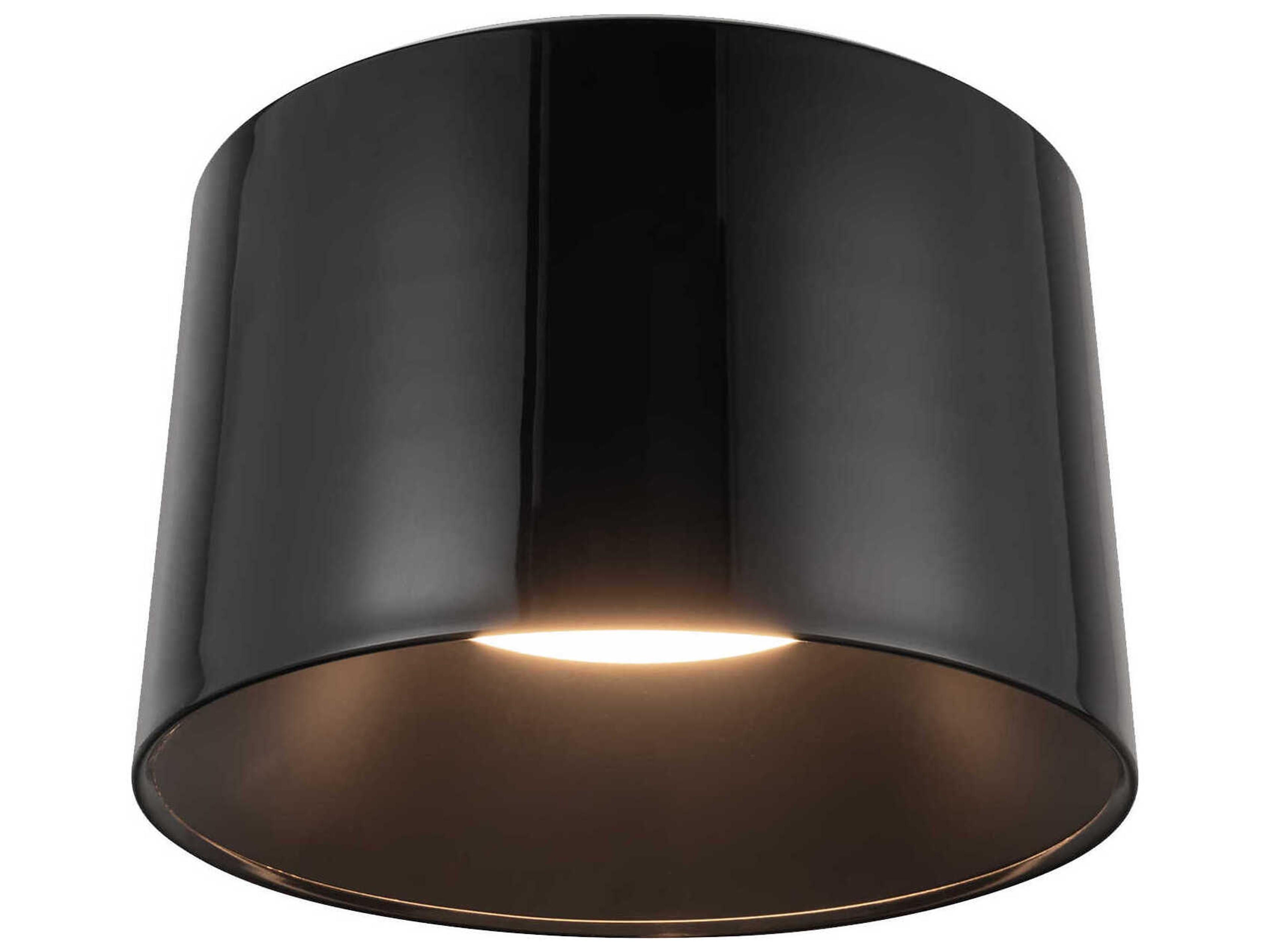 Kuzco Lighting Etta Jet Black Drum Flush Mount