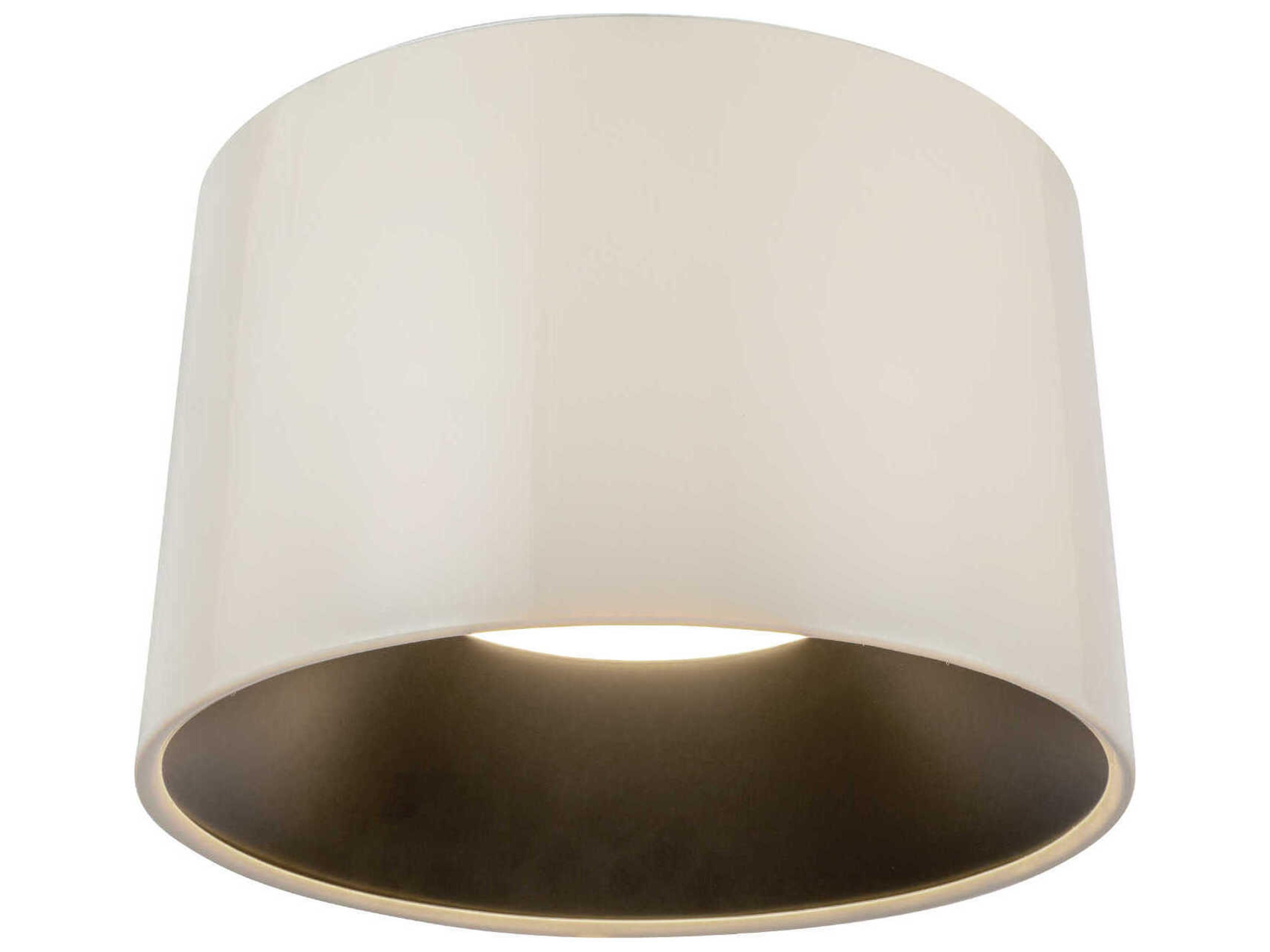 Kuzco Lighting Etta Pearl White Drum Flush Mount