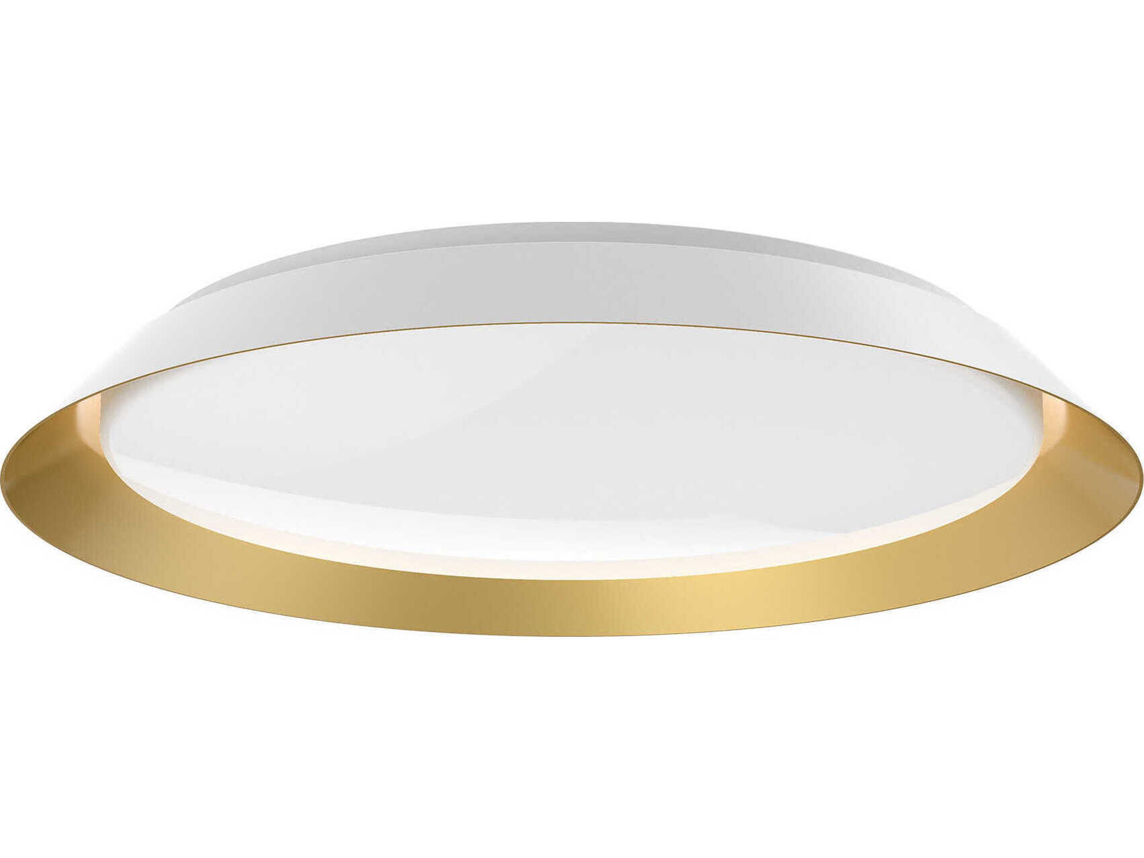 Kuzco Lighting Jasper White Gold Round Flush Mount