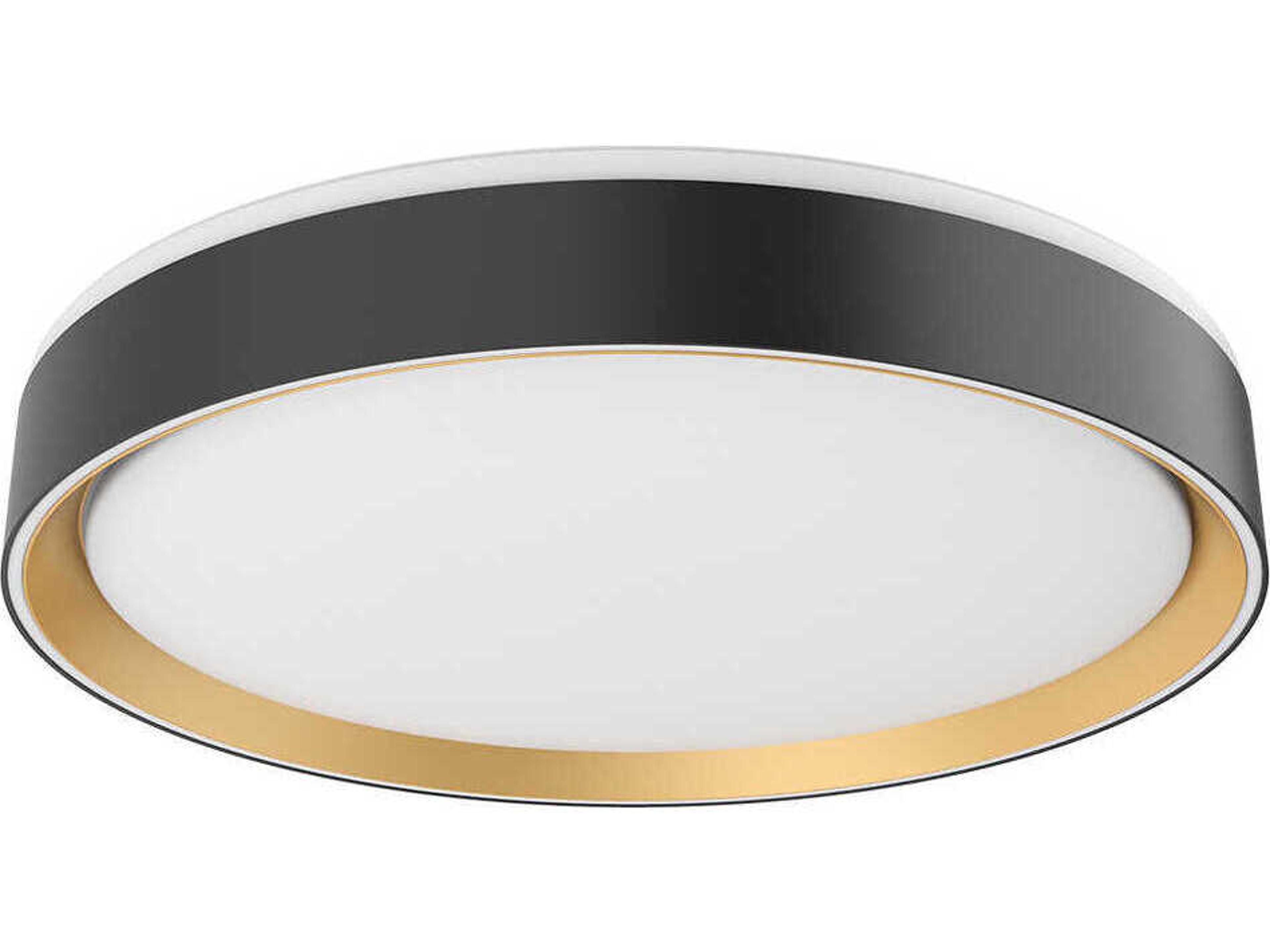 Kuzco Lighting Essex Black Gold Round Flush Mount
