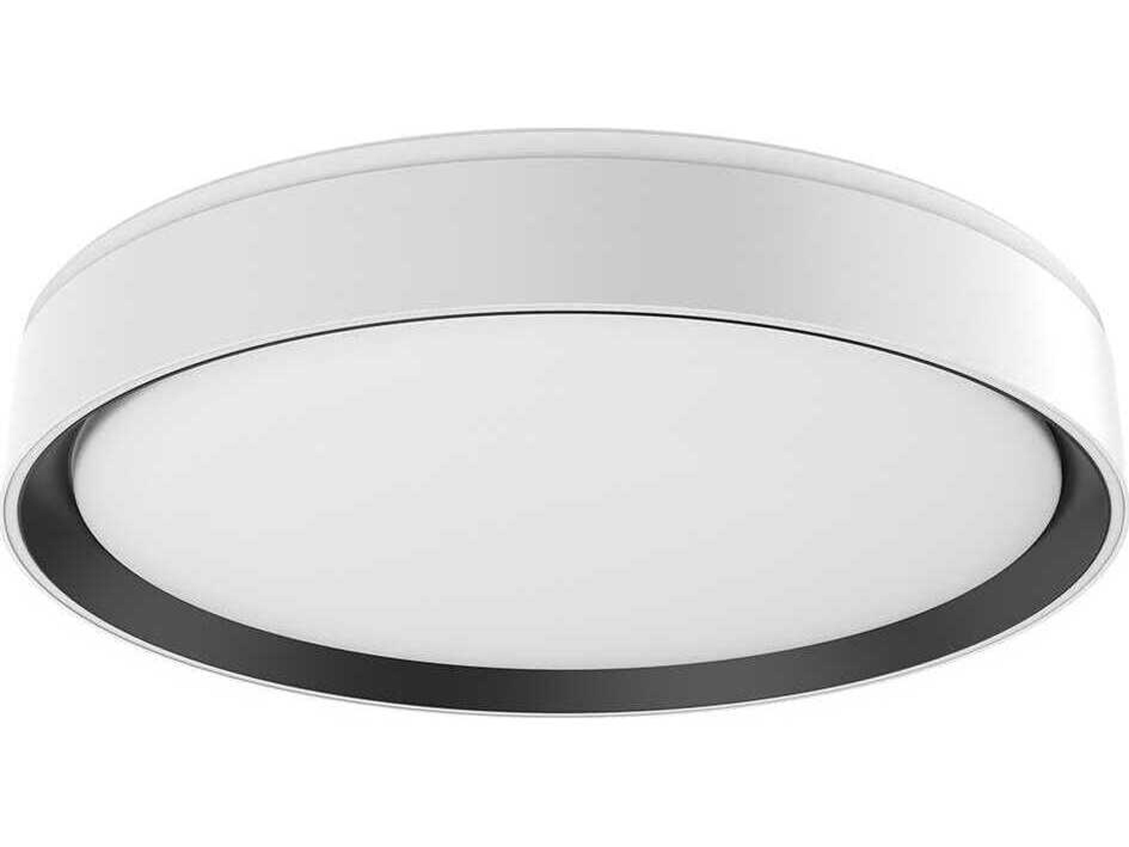 Kuzco Lighting Essex White Black Round Flush Mount