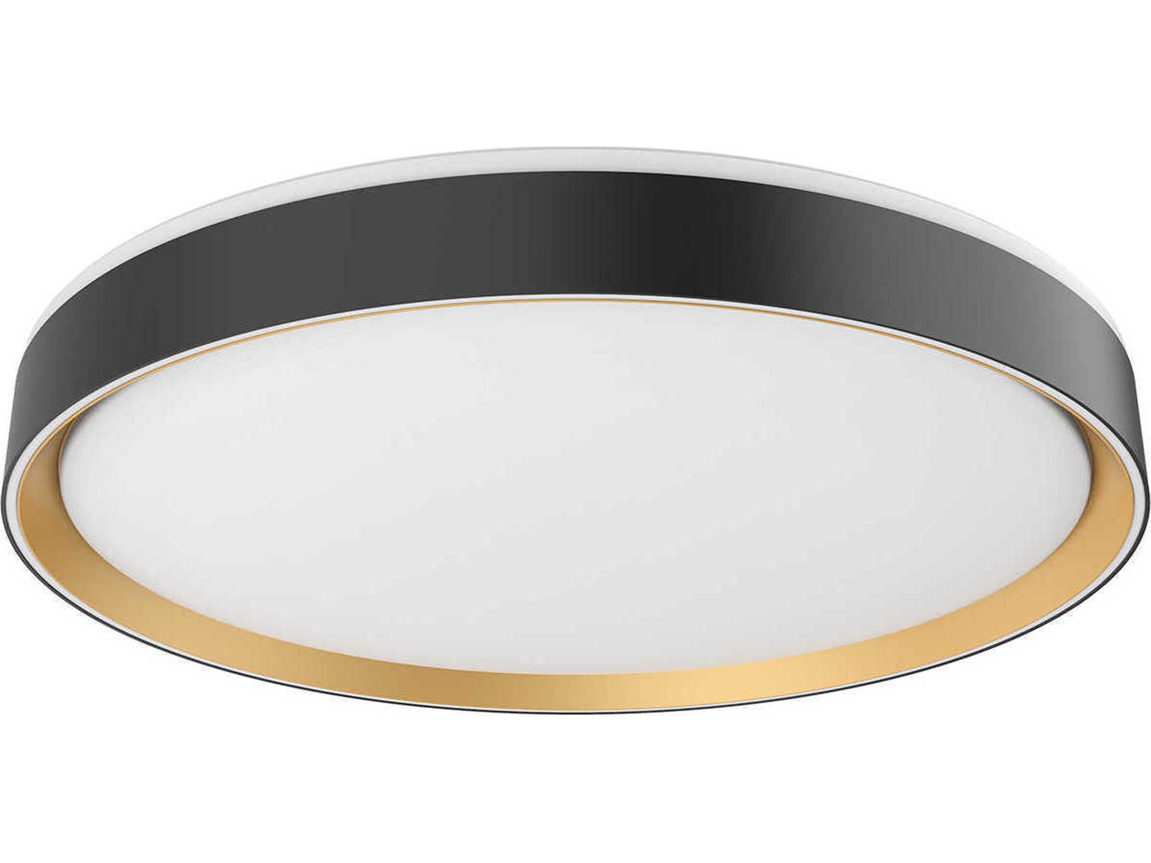 Kuzco Lighting Essex Black Gold Round Flush Mount