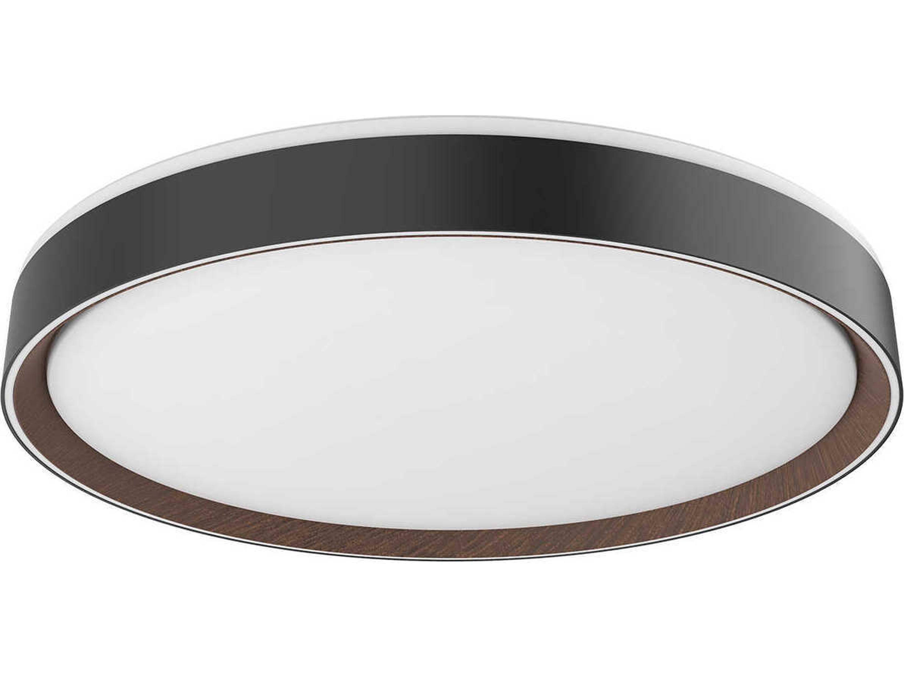 Kuzco Lighting Essex Black Walnut Round Flush Mount