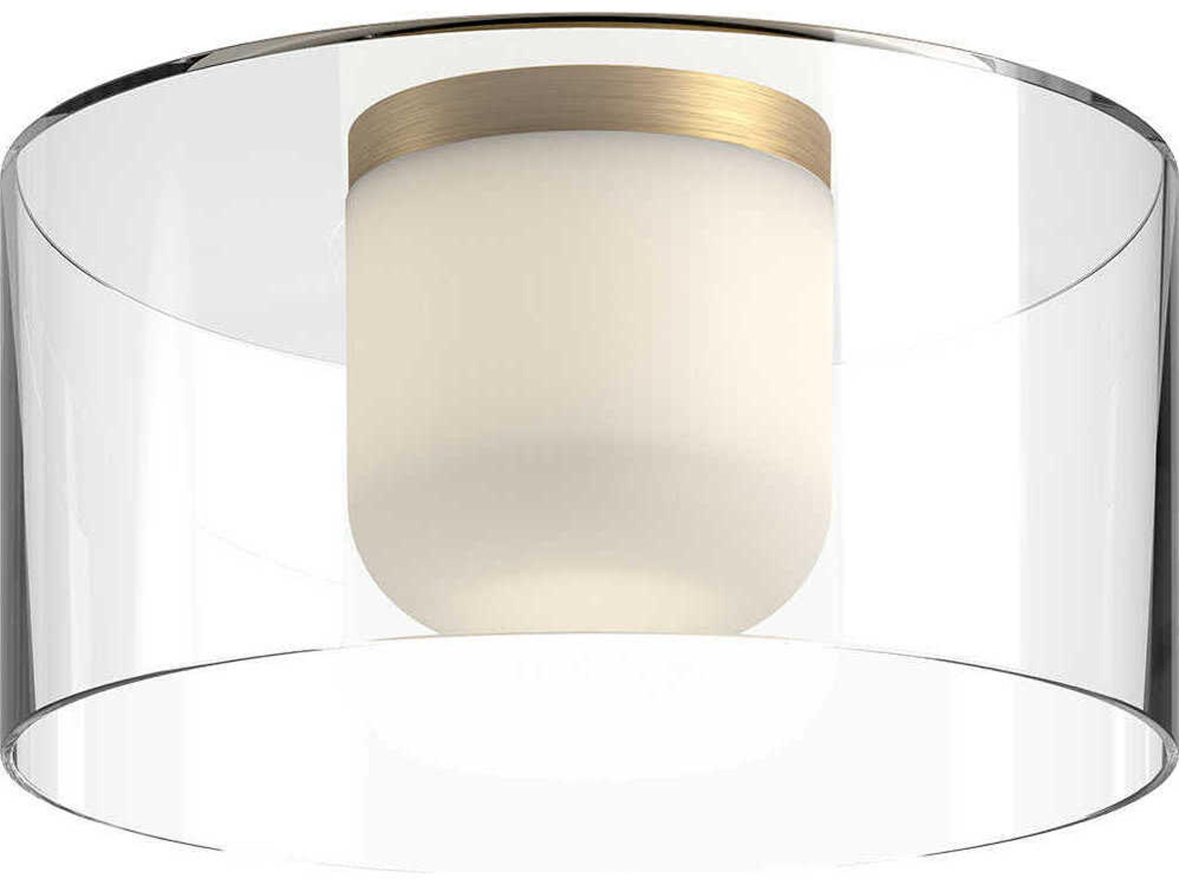 Kuzco Lighting Birch Brushed Gold Drum Flush Mount