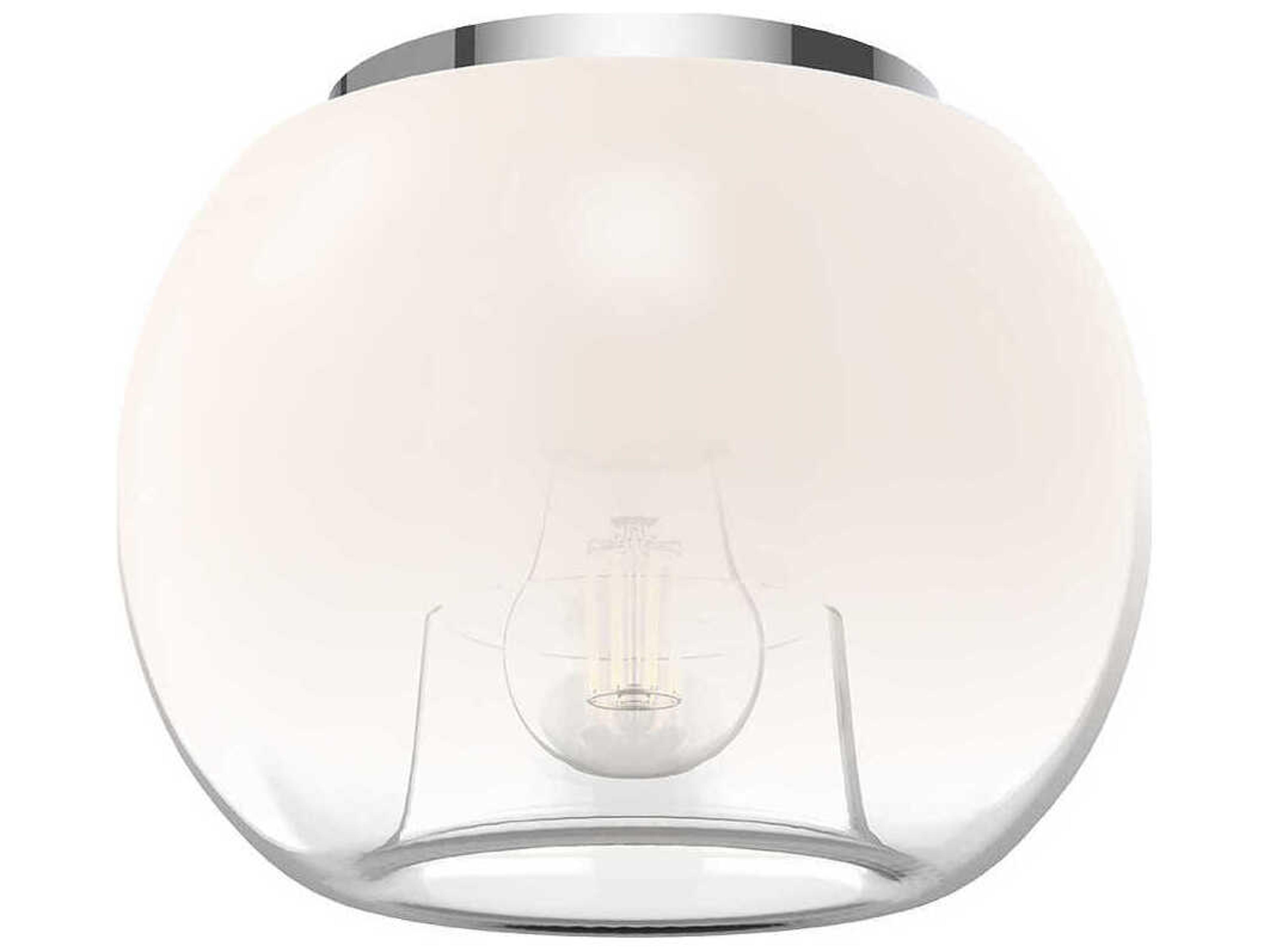 Kuzco Lighting Samar 1-Light Chrome Globe Flush Mount
