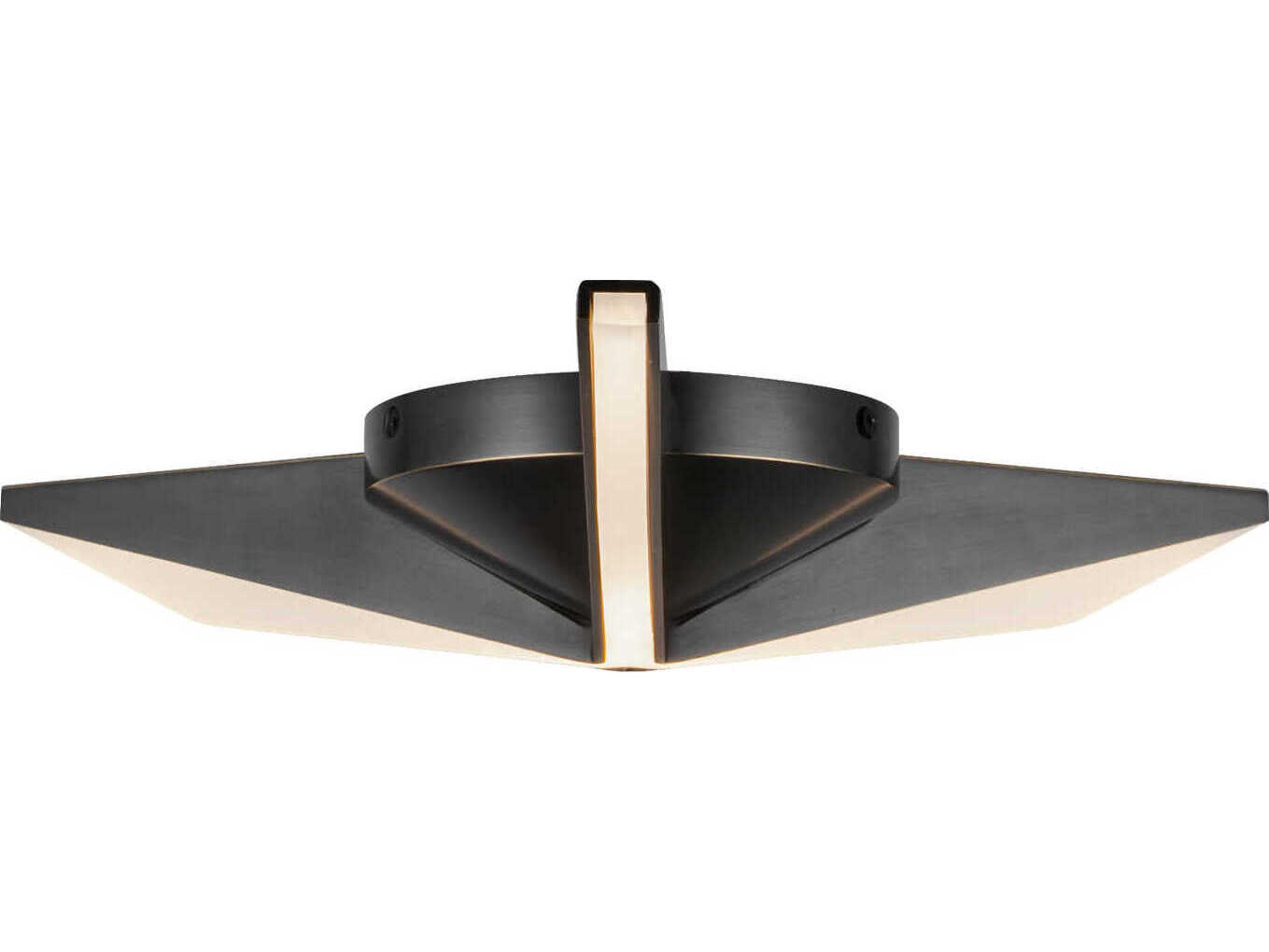 Kuzco Lighting Tachi Urban Bronze Black Geometric Flush Mount
