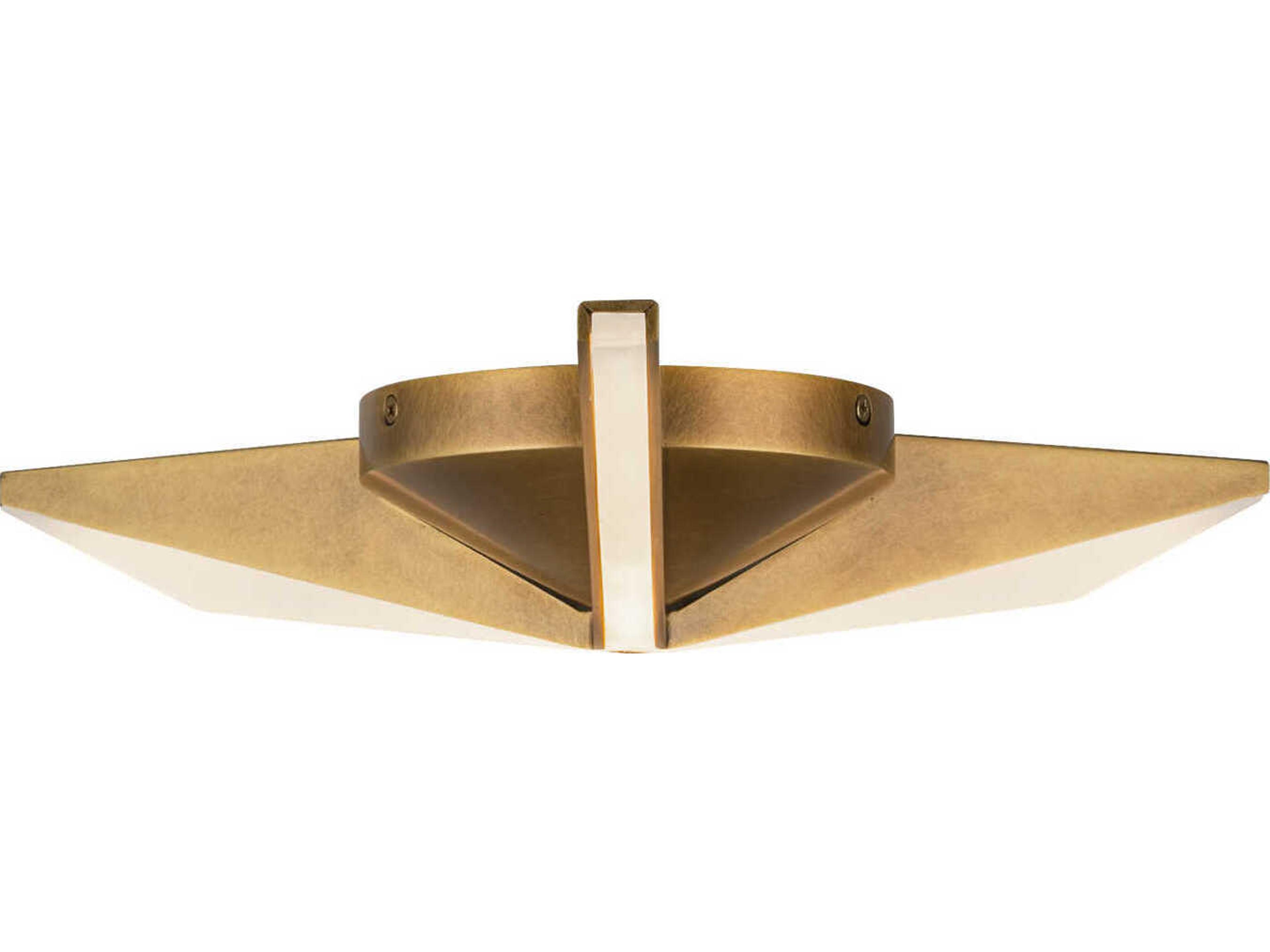 Kuzco Lighting Tachi Vintage Brass Geometric Flush Mount