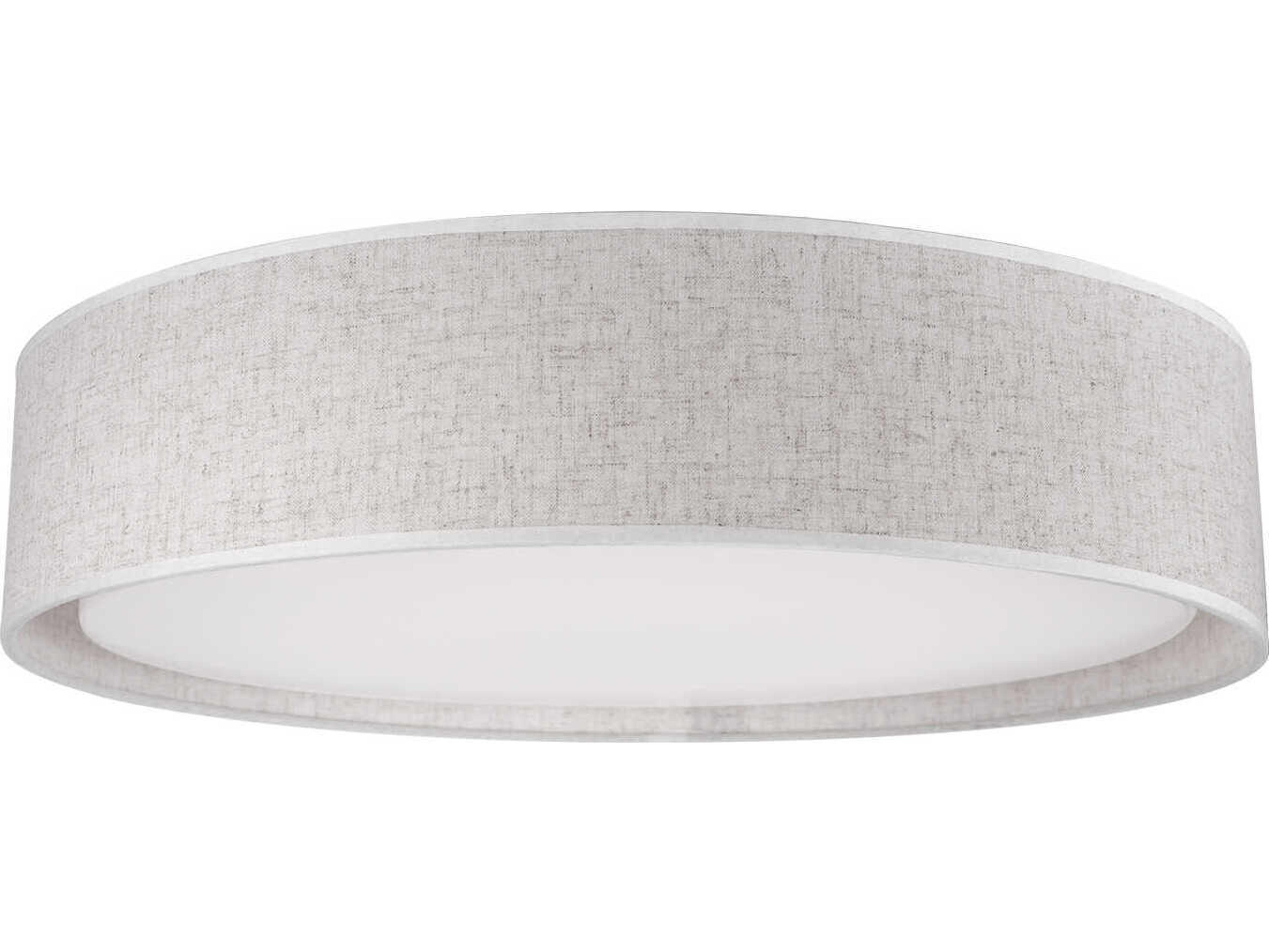 Kuzco Lighting Dalton Beige Brown Drum Flush Mount